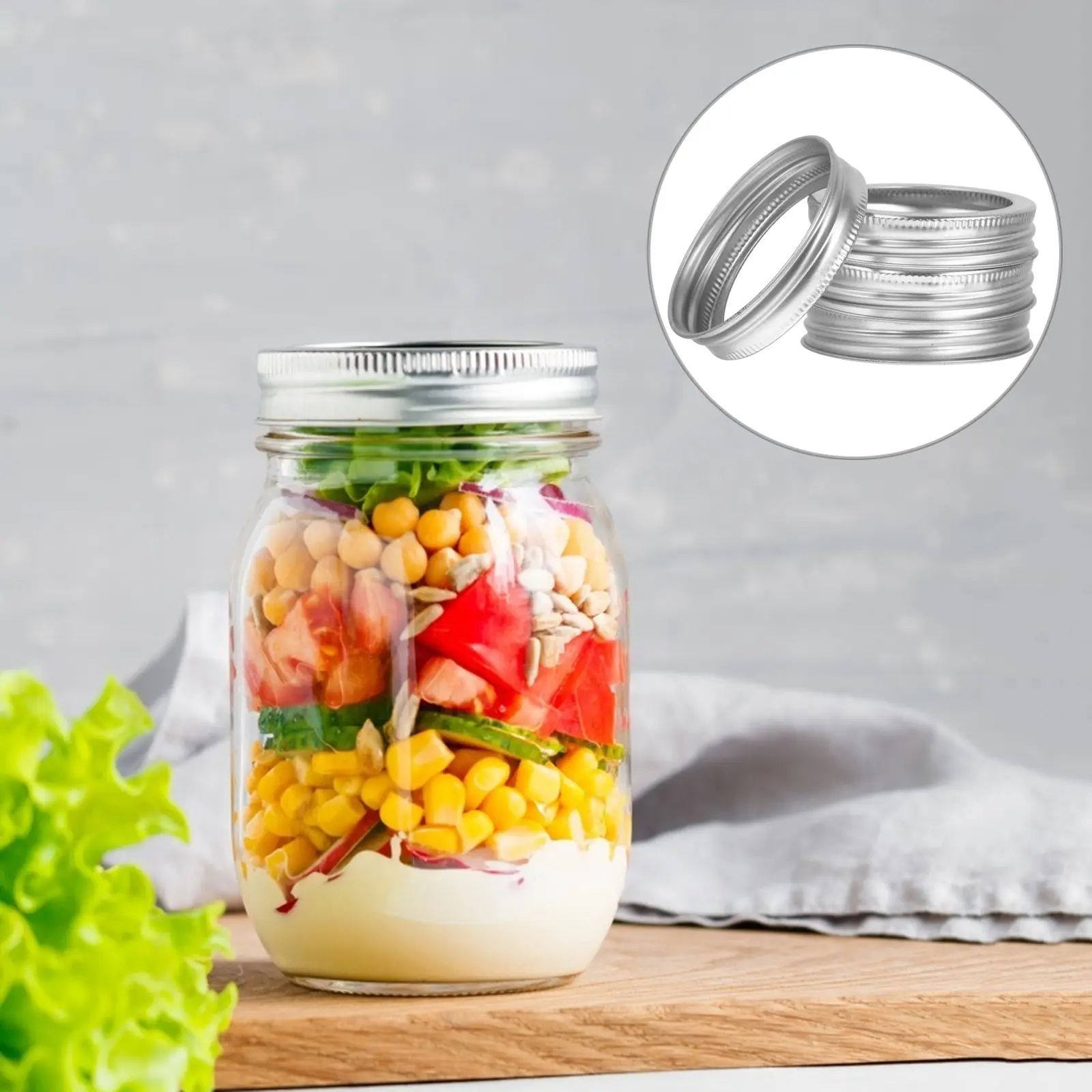 24 Pcs Tinplate Cover Dishwasher Safe Lids Jar Ring Jam Seals Can Practical Bands Iron Sealing Rings