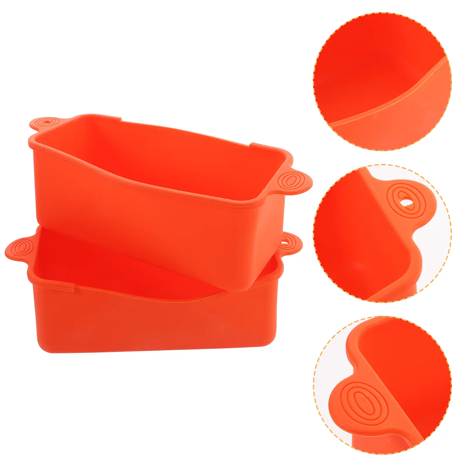 2pcs Silicone Grease Cup Liner Reusable Roaster Pan Catcher Camping Outdoor BBQ Grill Oil Drip Kitchen Bar Accessories