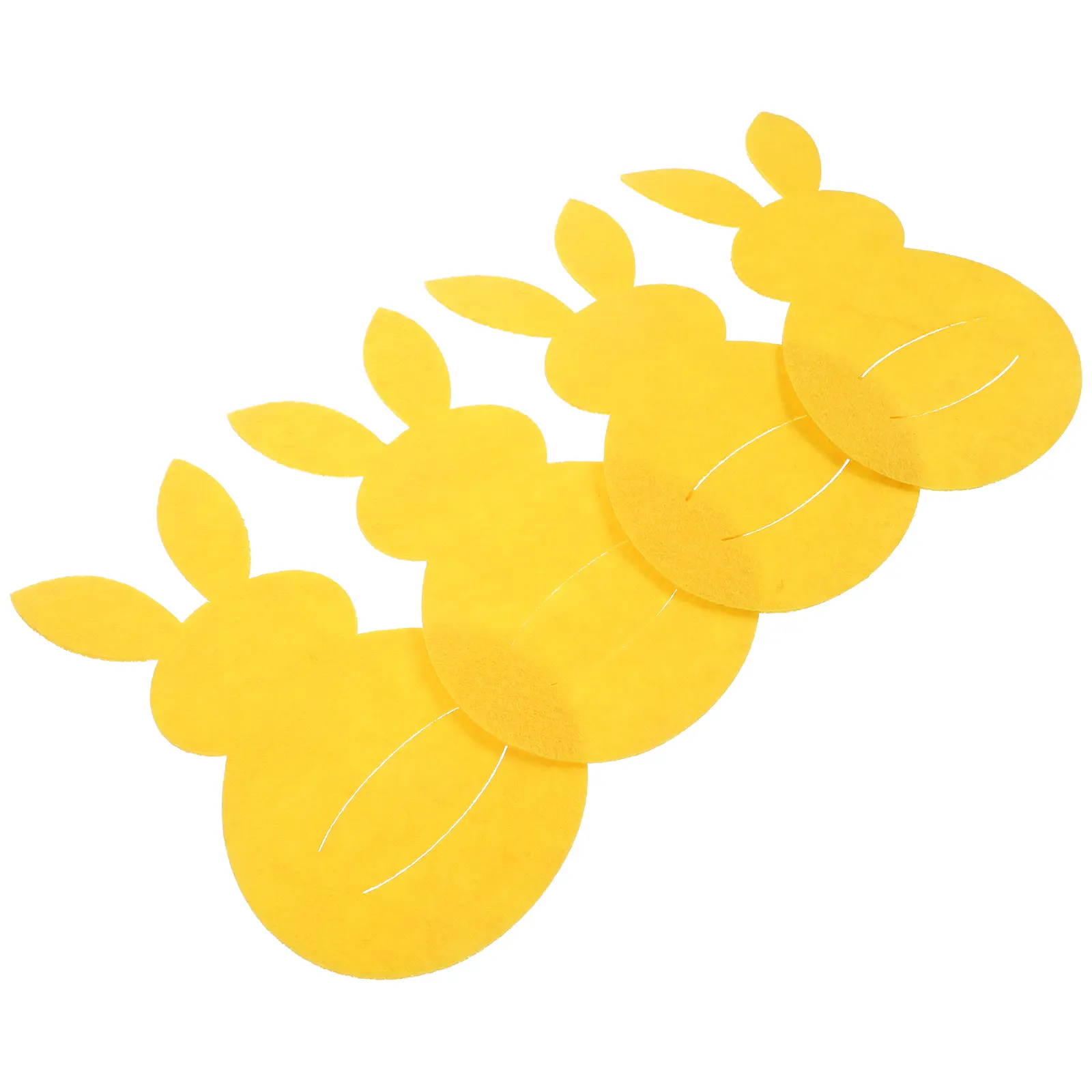 4 Pcs Rabbit Cutlery Bag Pouch Set Shape Bags Bunny Utensil Cloth Adorable Tableware Fork