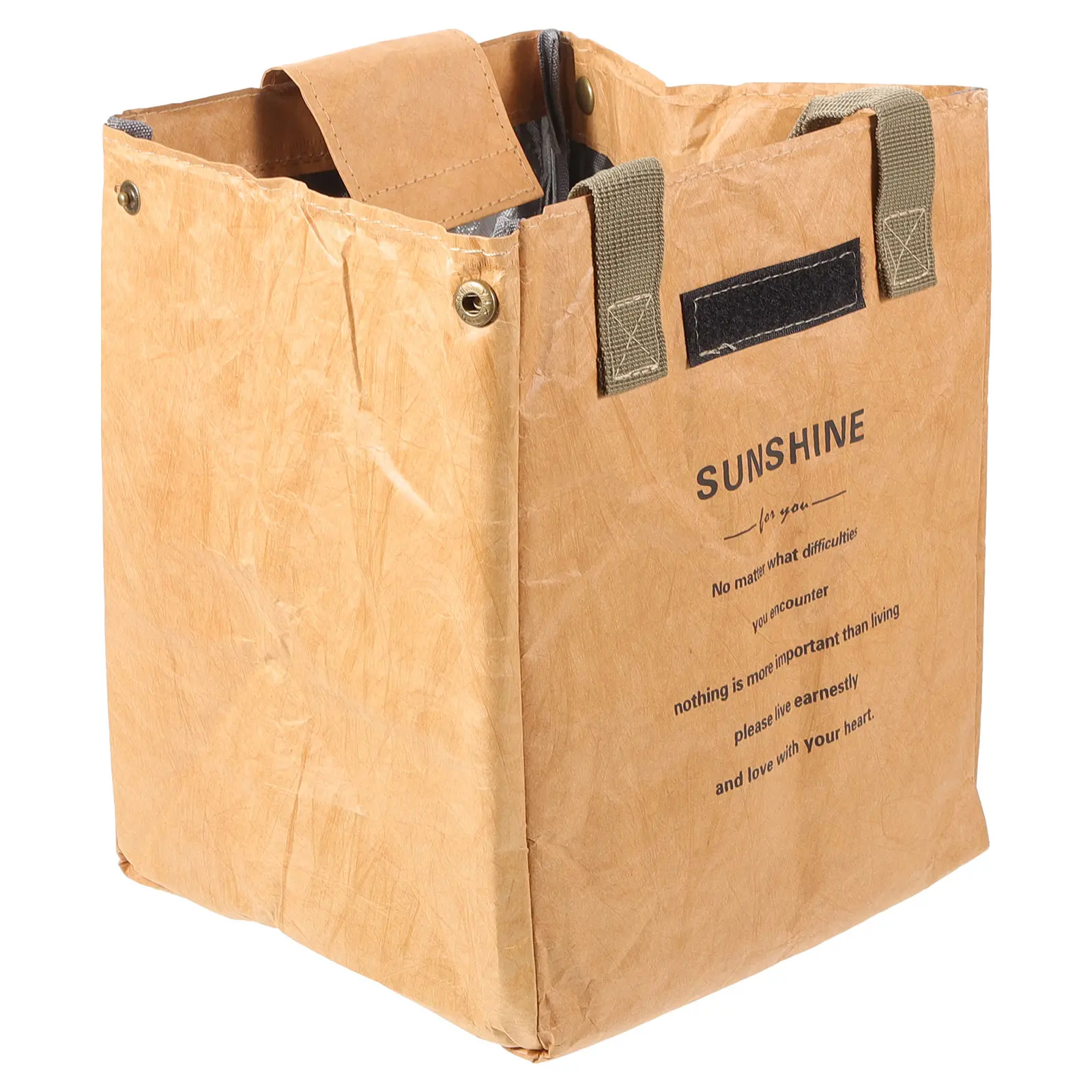 Paper Ice Pack Large Capacity Insulated Lunch Box Bag Portable Food Storage Pouch Outdoor Tote Kraft Bags Kitchen Bar