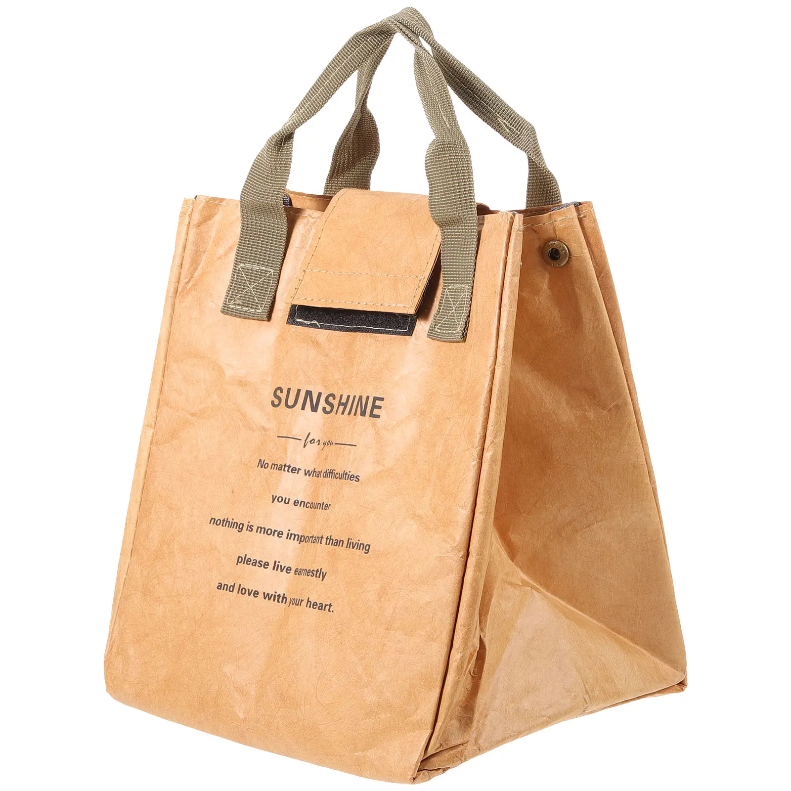 Paper Ice Pack Large Capacity Insulated Lunch Box Bag Portable Food Storage Pouch Outdoor Tote Kraft Bags Kitchen Bar