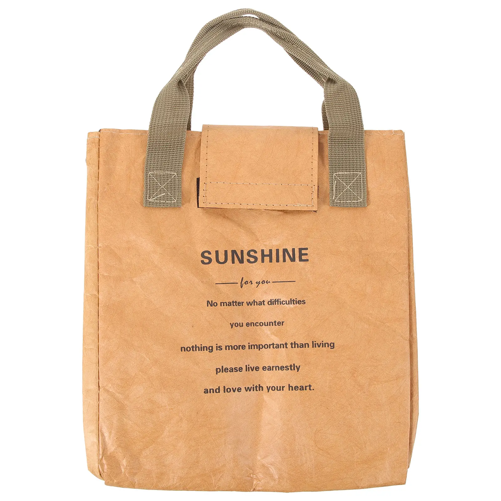 Paper Ice Pack Large Capacity Insulated Lunch Box Bag Portable Food Storage Pouch Outdoor Tote Kraft Bags Kitchen Bar