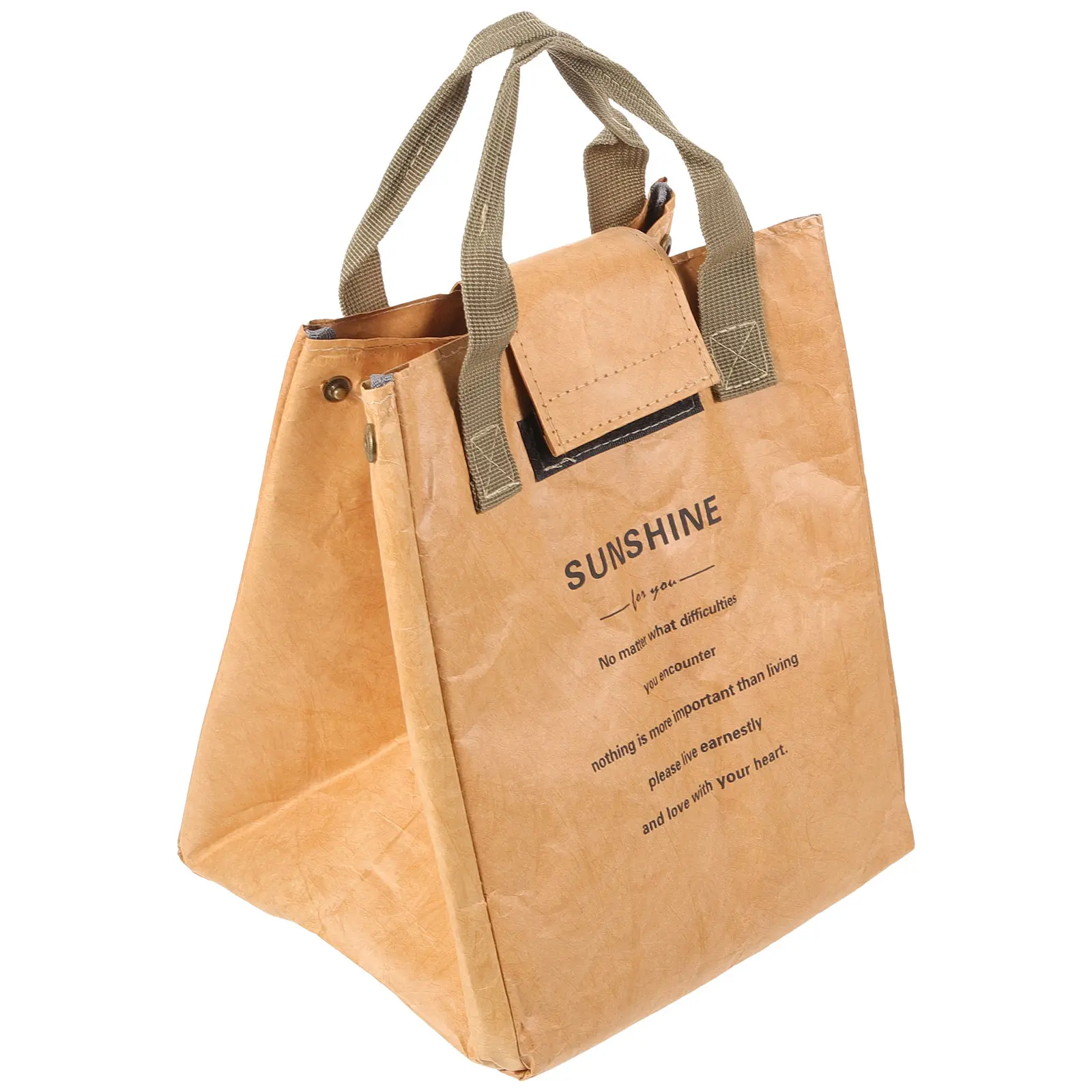 Paper Ice Pack Large Capacity Insulated Lunch Box Bag Portable Food Storage Pouch Outdoor Tote Kraft Bags Kitchen Bar