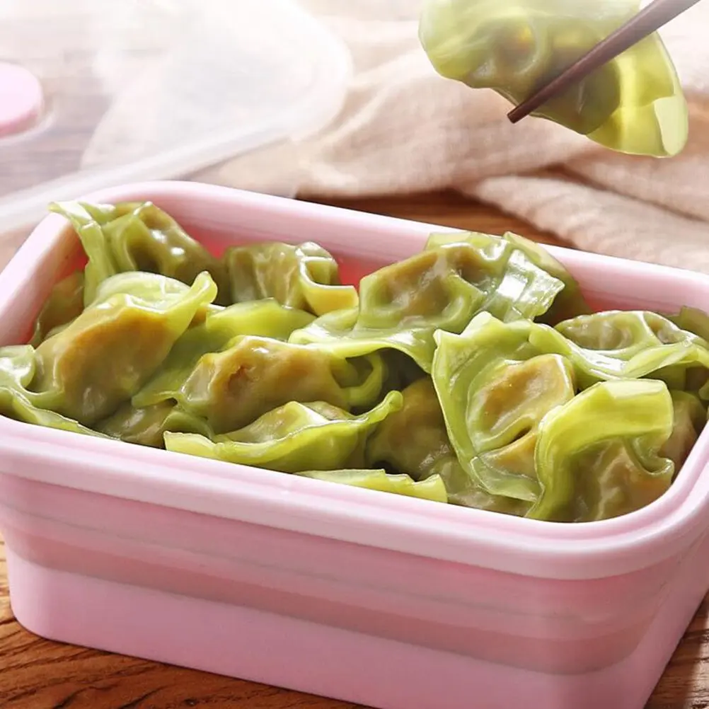 3pcs Lunch Boxes High Temp Disinfection Anti Broken Foldable Bento Set Portable Folding Storage Containers