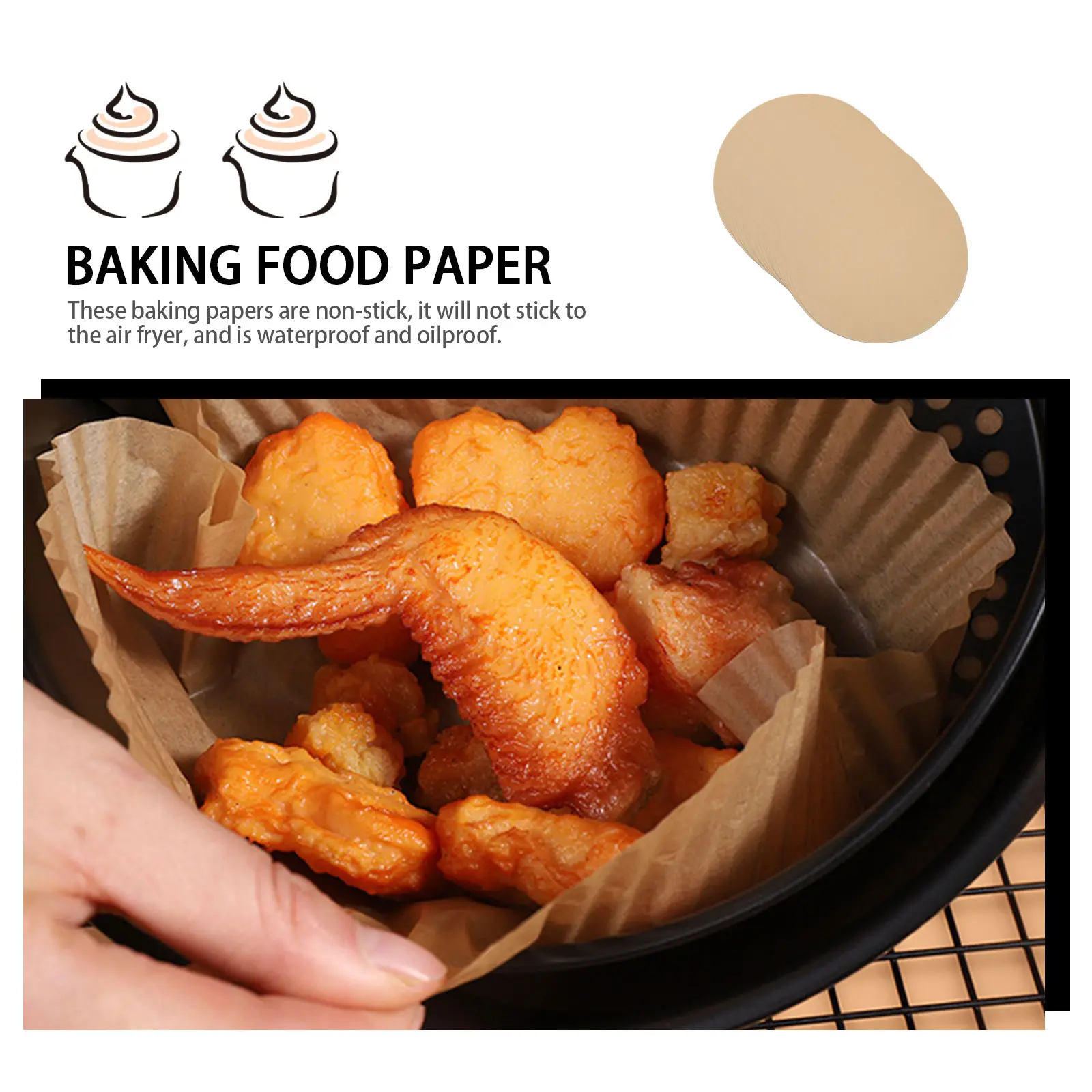 Baking Paper Non-Stick Greaseproof Thickened Multi-Function Parchment Paper for Cookies Bread Fish Vegetables Wrapping