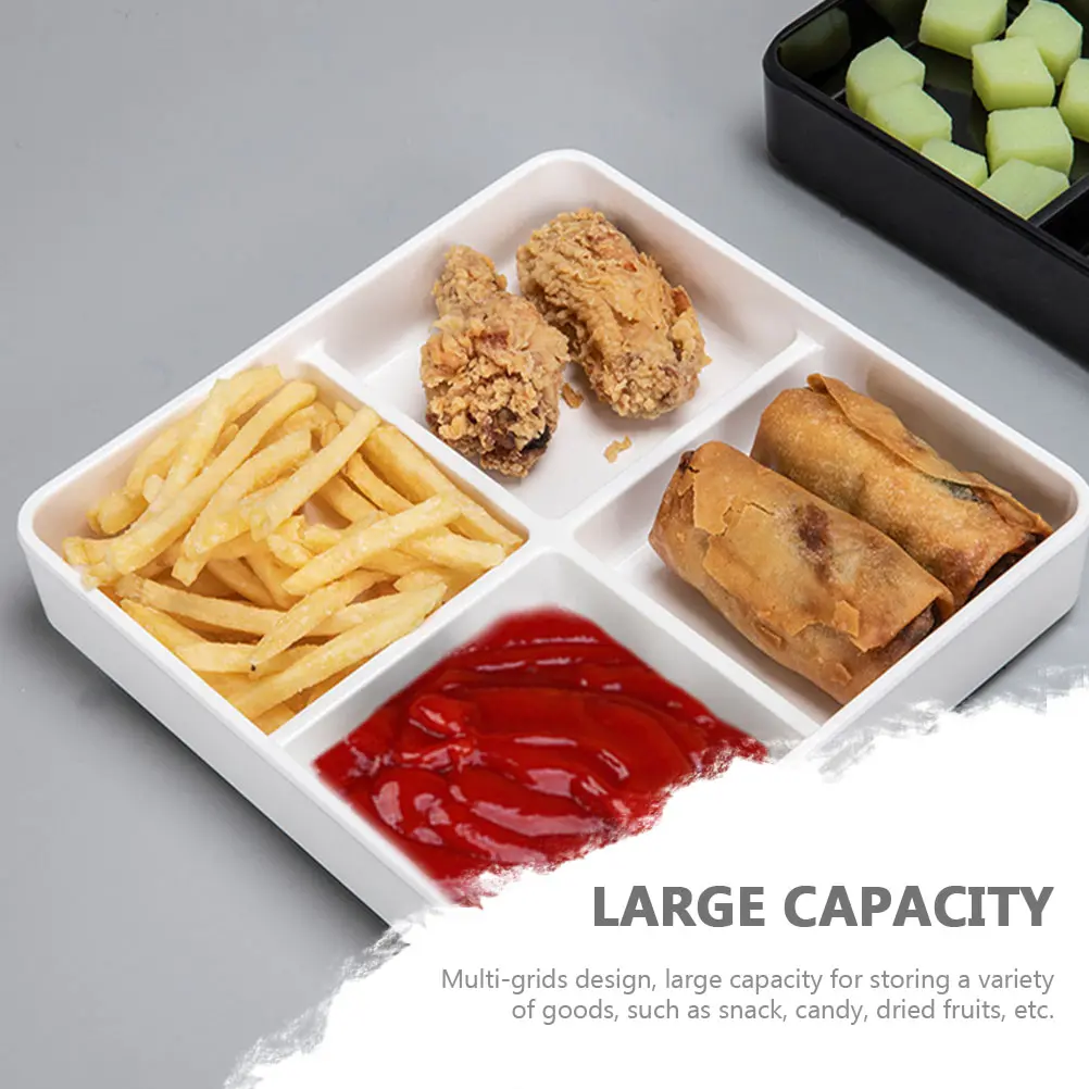 Snack Plate Food Storage Tray Multi Section Serving Platter Creative Delicatessen Divided Party Trays Melamine Dish