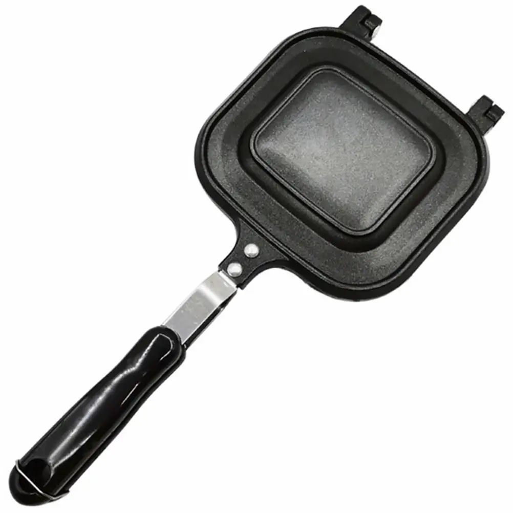 Double-sided Toast Mold Pot Non-stick Heat-resistant Sandwich Pan Bread Frying Flat Bottom Handle Mini Casserole Cooking