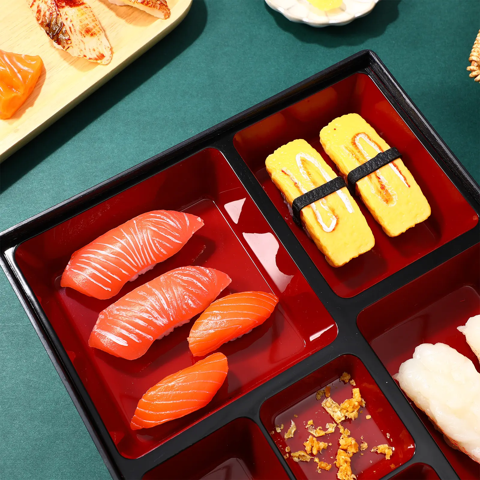 Portable 5 Grids Odorless Reusable Easy Clean Lunch Containers Sushi Box Meal Prep Plastic Food Storage For School