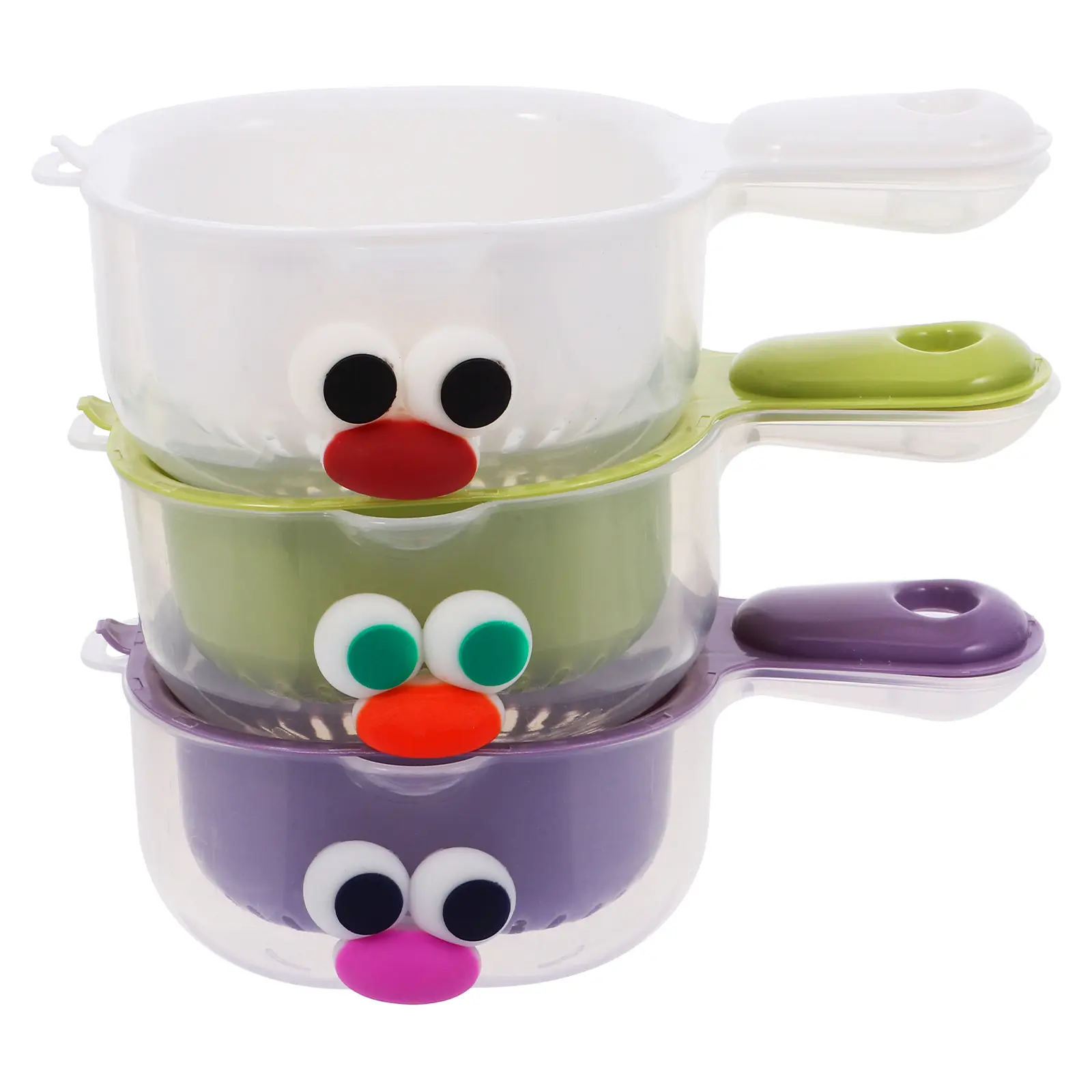 3 set Drain Basket Tray Kitchen Filter Bowl Efficient Strainer Food Washing Storage Holder Plastic Fruit Basket Home Use