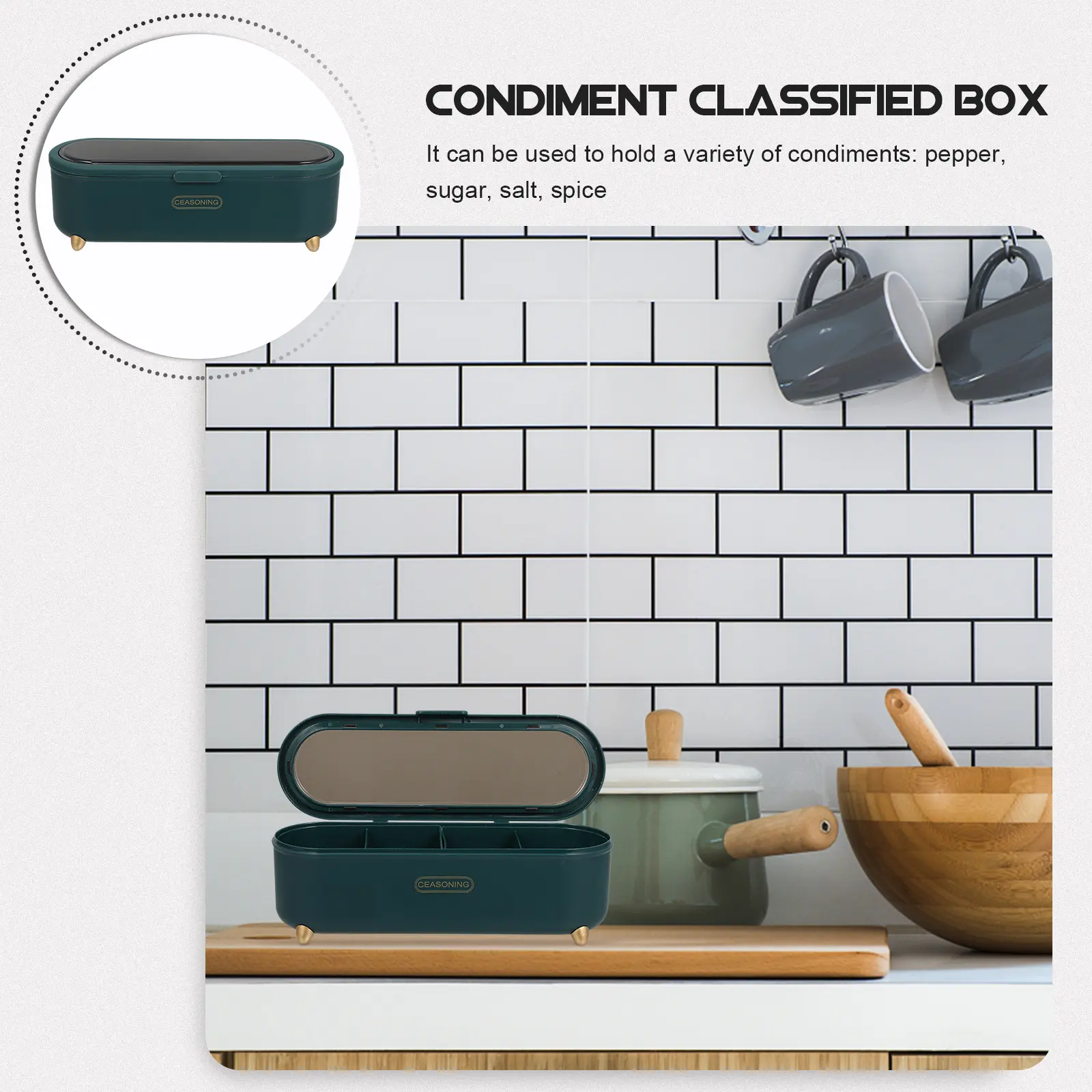 Seasoning Box Condiment Containers Pepper Spice Pots Cooking Jars Kitchen Storage Cans Mini Transparent Cover Sealing