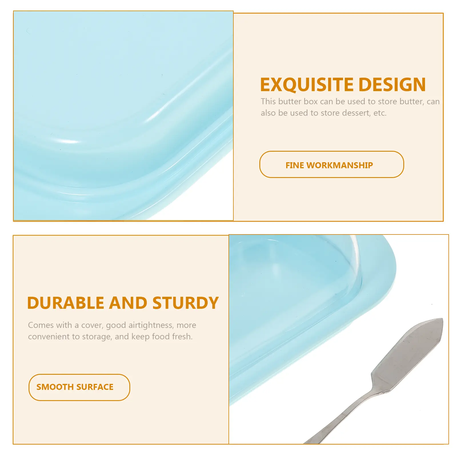 Convenient Butter Storage Solution As Abs Material Airtight Food Box Kitchen Utensil Container