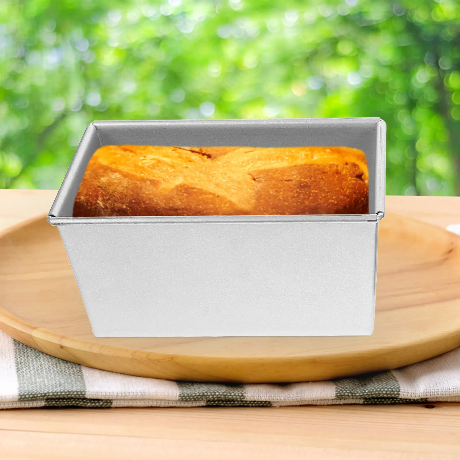 Toast Box Bread Mold Cake Baking Tray Household Plate Loaf Pan with Lid Dish Aluminum Plating Kitchen Supplies