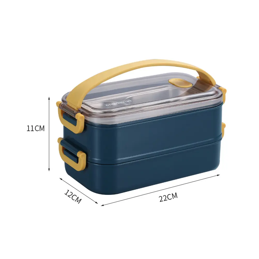 Stainless Steel Insulation Lunch Boxes High Capacity Divided Grid Case Food Container Thermal Box for Students Office Workers