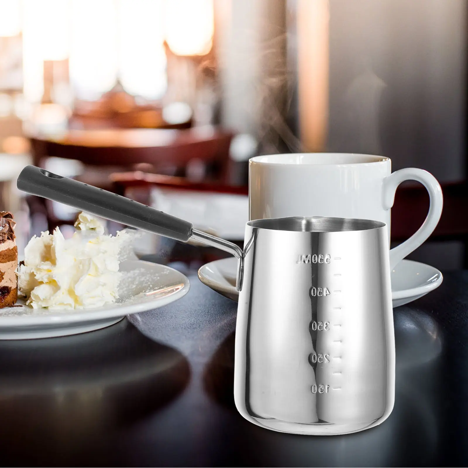 Coffee Pot Insulation Butter Warmer Easy Brewing Silver Chocolate Melting Greek Maker Stainless Steel Large Capacity