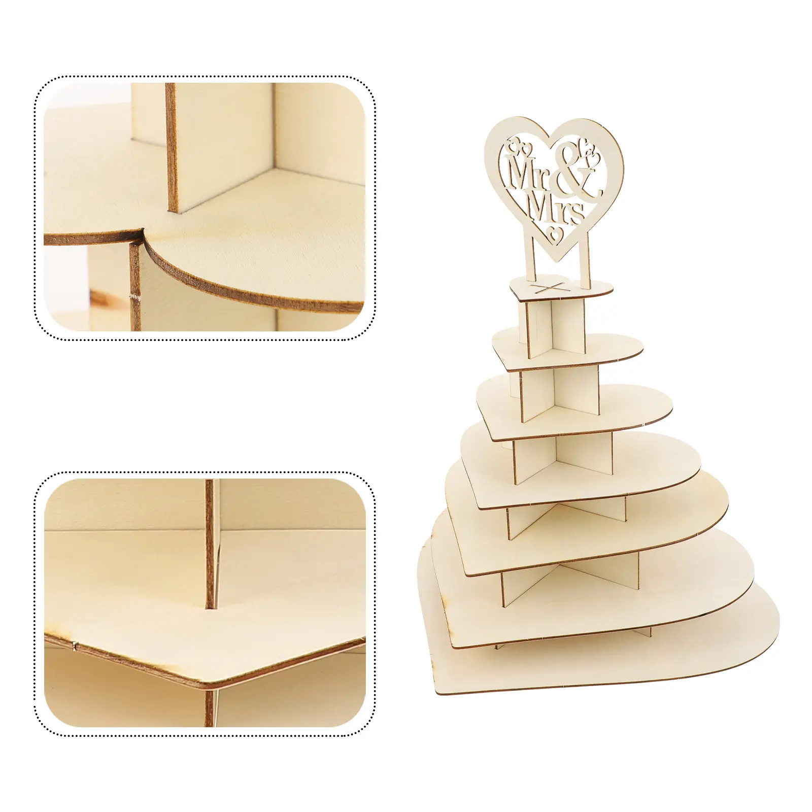 Chocolate Stand Display Shelf Heart-shaped Rack Holder Wedding Chocolates Platter Baby