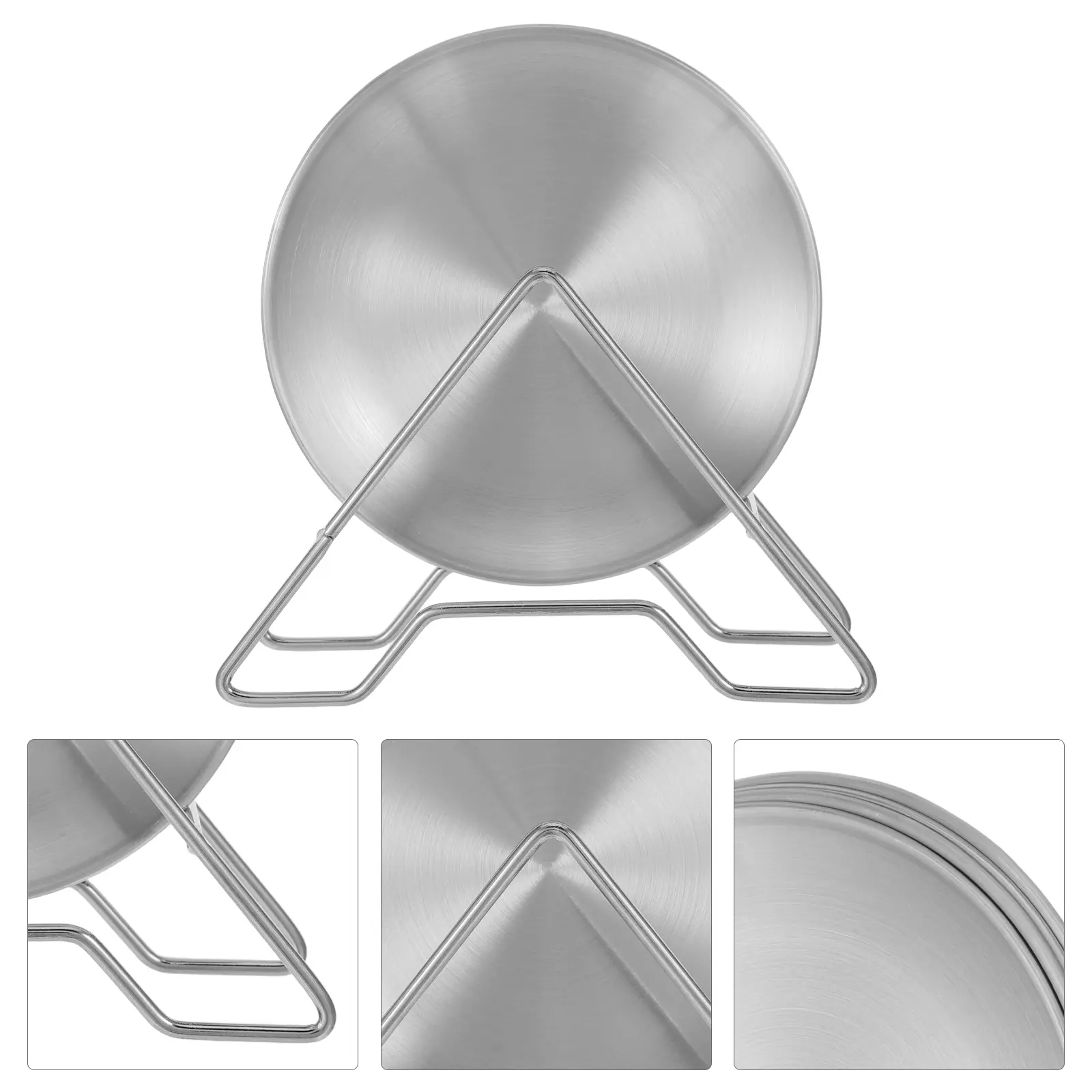 Stainless Steel Round Plates Serving Tray for Outdoor Gatherings Pizza Dessert Appetizer Food Sturdy