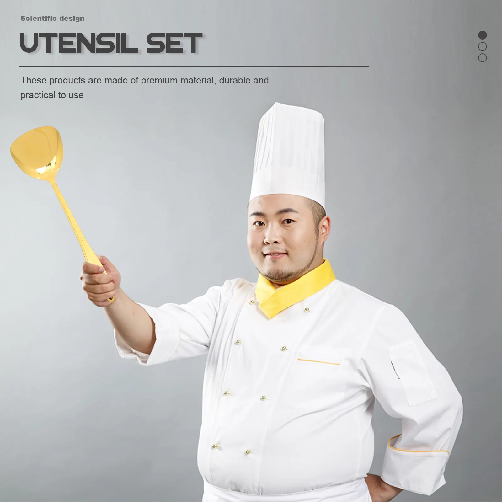 Stainless Steel Kitchen Utensil Set Practical Cooking Gadget Metal Spoon Scoop Spatula Ladle Household Tools Cookware