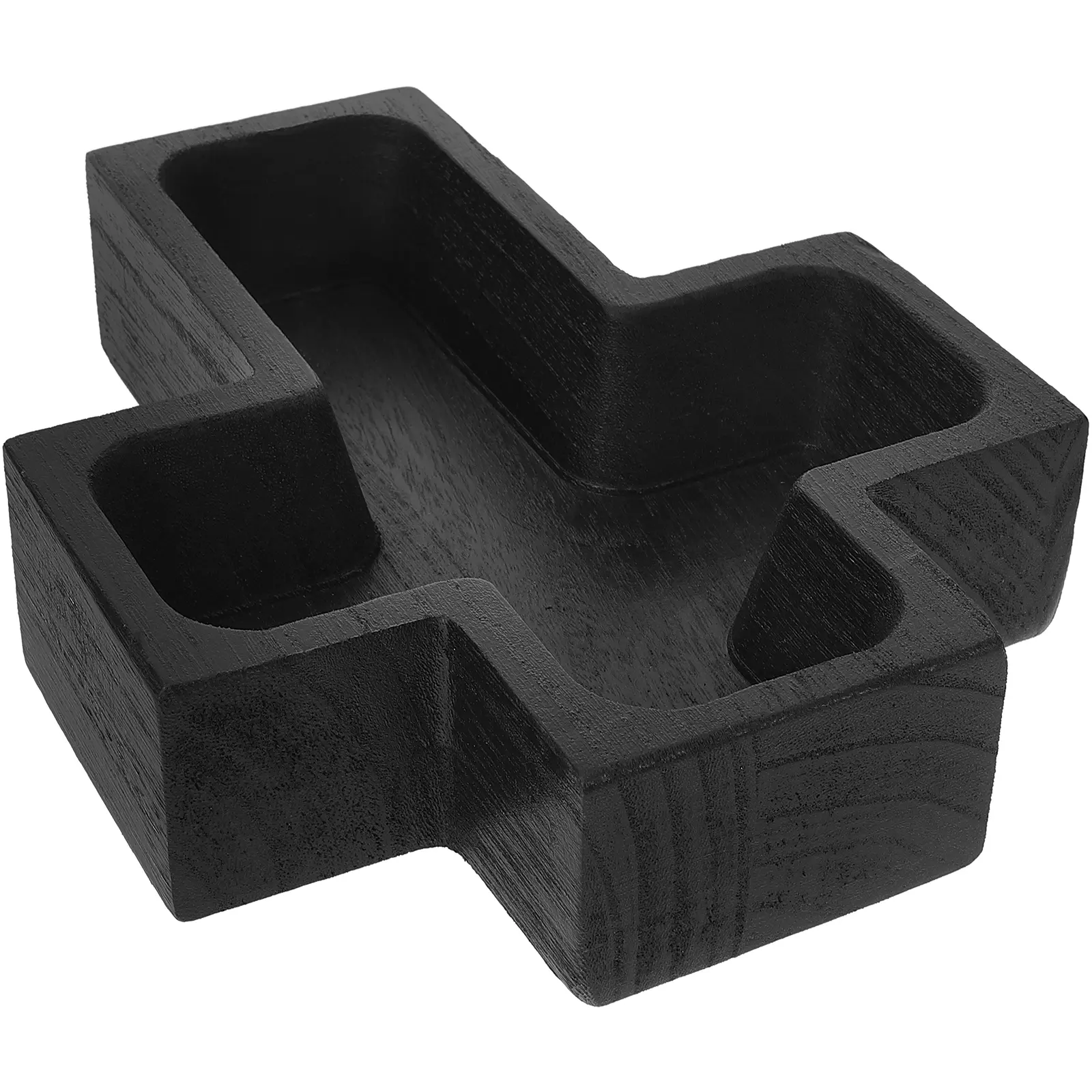 Wooden Tray Fruit Bowl Large Capacity Cross Shape Storage Tray for Snacks Candy Dried Fruit Bread Cake Dessert Serving Platter