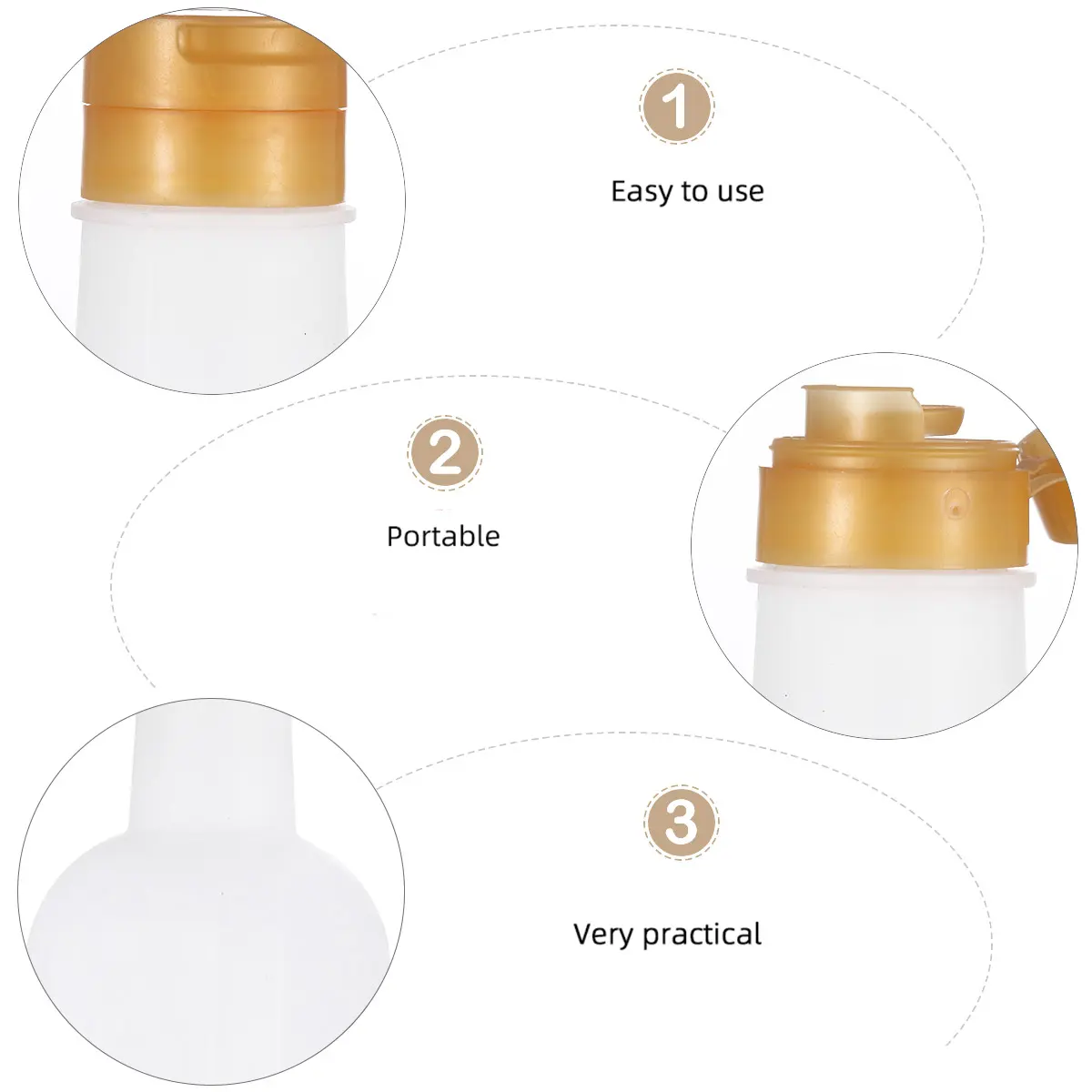 2 pcs Pe Plastic Oil Storage Bottle Transparent Vinegar Soy Sauce Container Kitchen Accessory Household Storage Container
