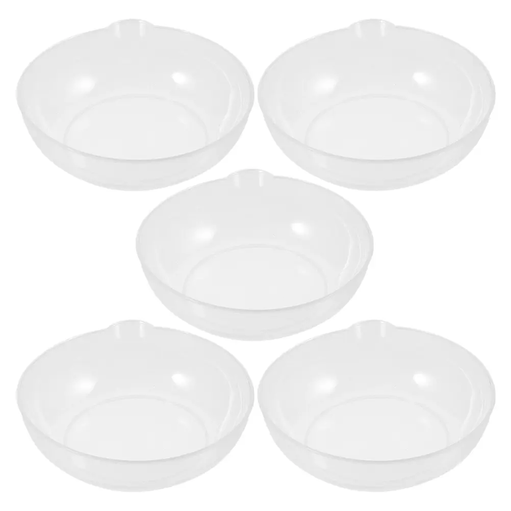 5pcs Kitchen Scale Tray Transparent Measuring Bowl Sturdy Lightweight Baking Prep Tool Digital Scale Pan Easy Handle Cleaning
