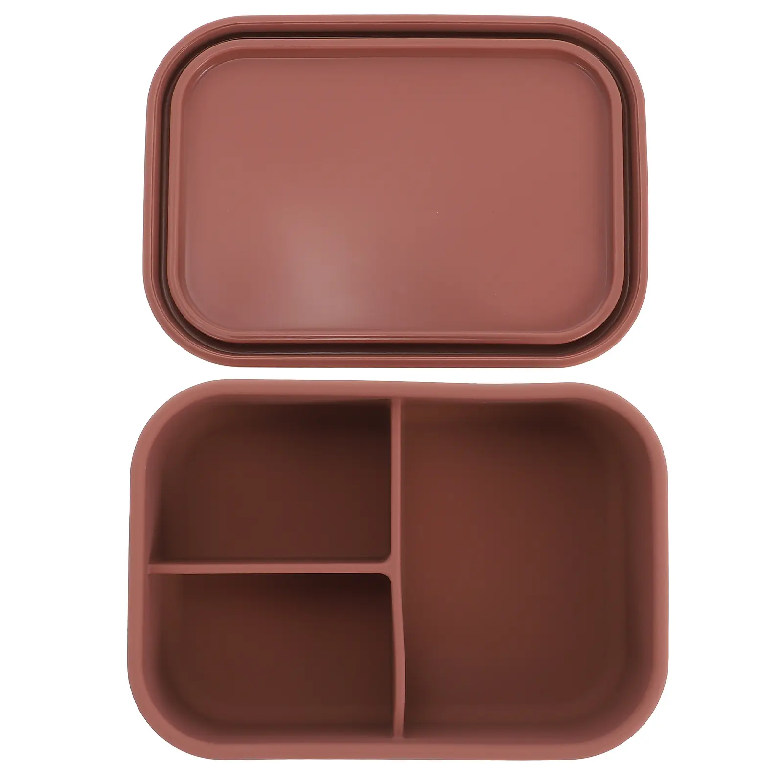 Silicone Compartment Blue Portable Kids Students Microwavable Food Container Office Case Lunch Box Thermal