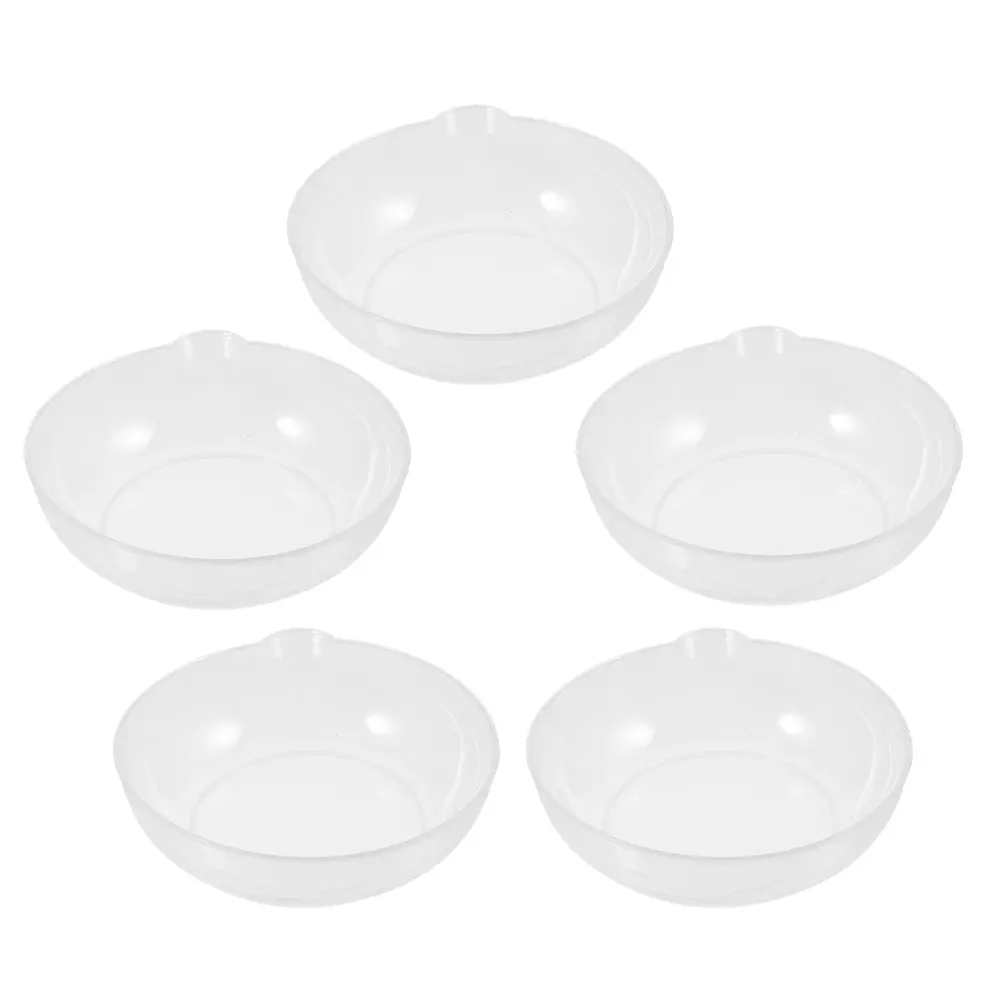 5pcs Kitchen Scale Tray Transparent Measuring Bowl Sturdy Lightweight Baking Prep Tool Digital Scale Pan Easy Handle Cleaning