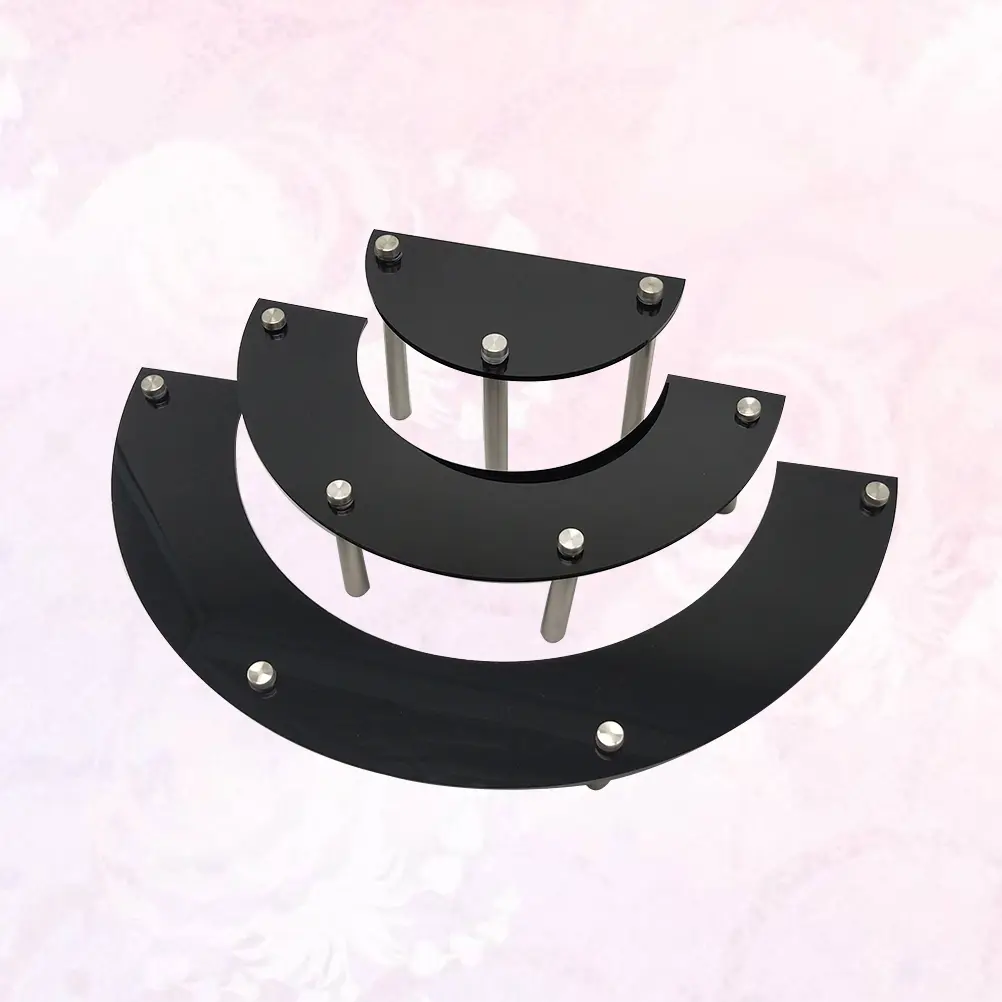 3 Layers Cake Display Stand Acrylic Round Cupcake Party Tray Birthday Platter Dessert Tower Space Saving Wedding Decor