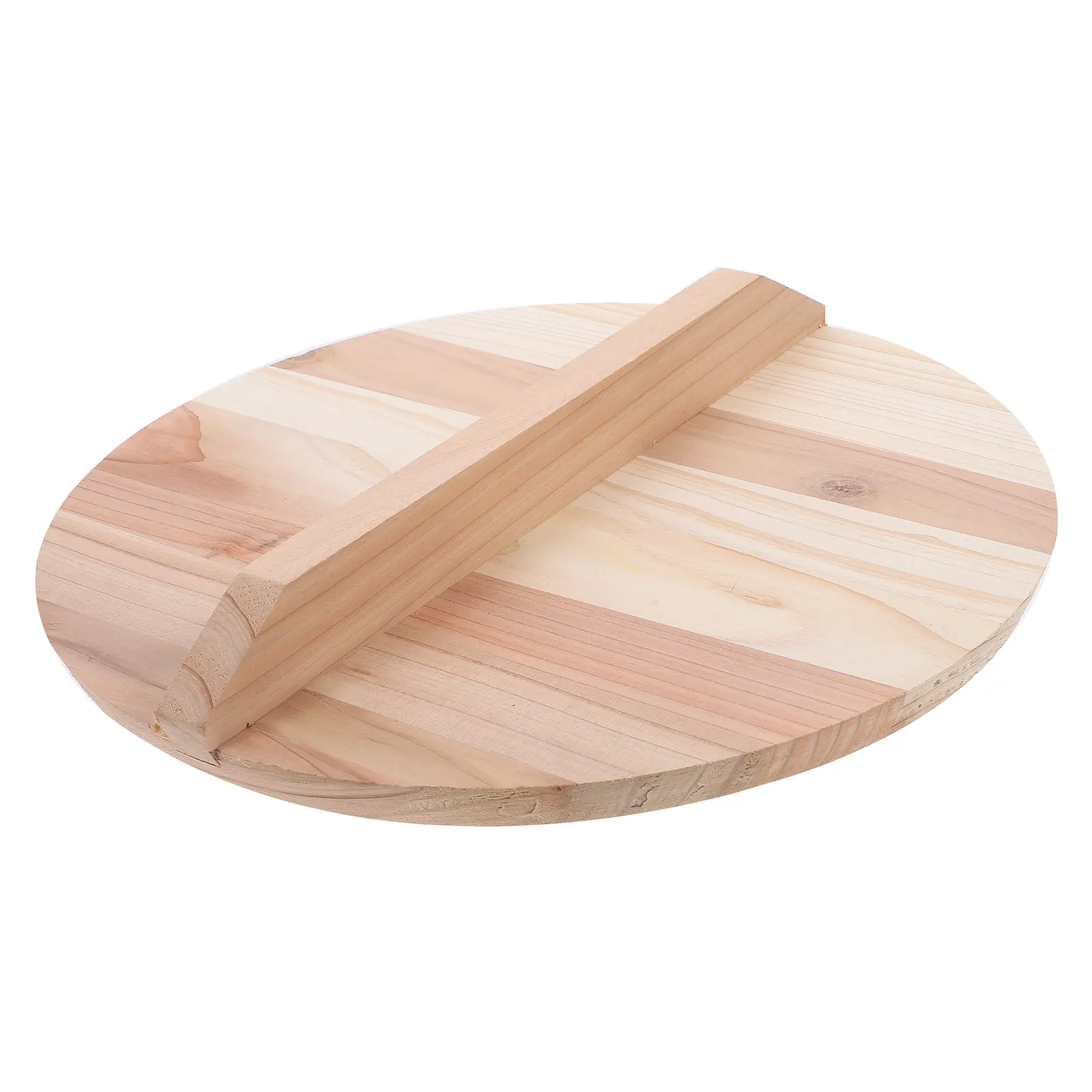 Wooden Pot Wok Anti-Splash Natural Frying Pan Thick Protective For Kitchen Anti-Oil Splashing Household Pot Wood Wok Lid Kitchen