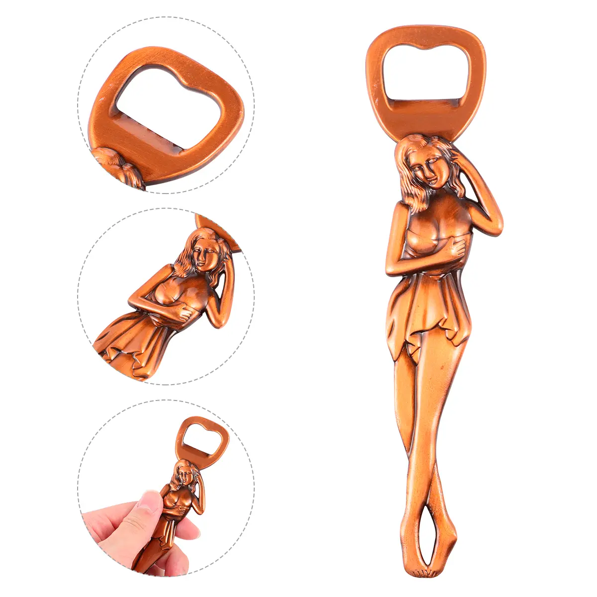 Creative Zinc Alloy Bottle Opener Lady Shape Sturdy Home Camping Hunting Survival Jar Lifter Gift Wine Beer Can Opener