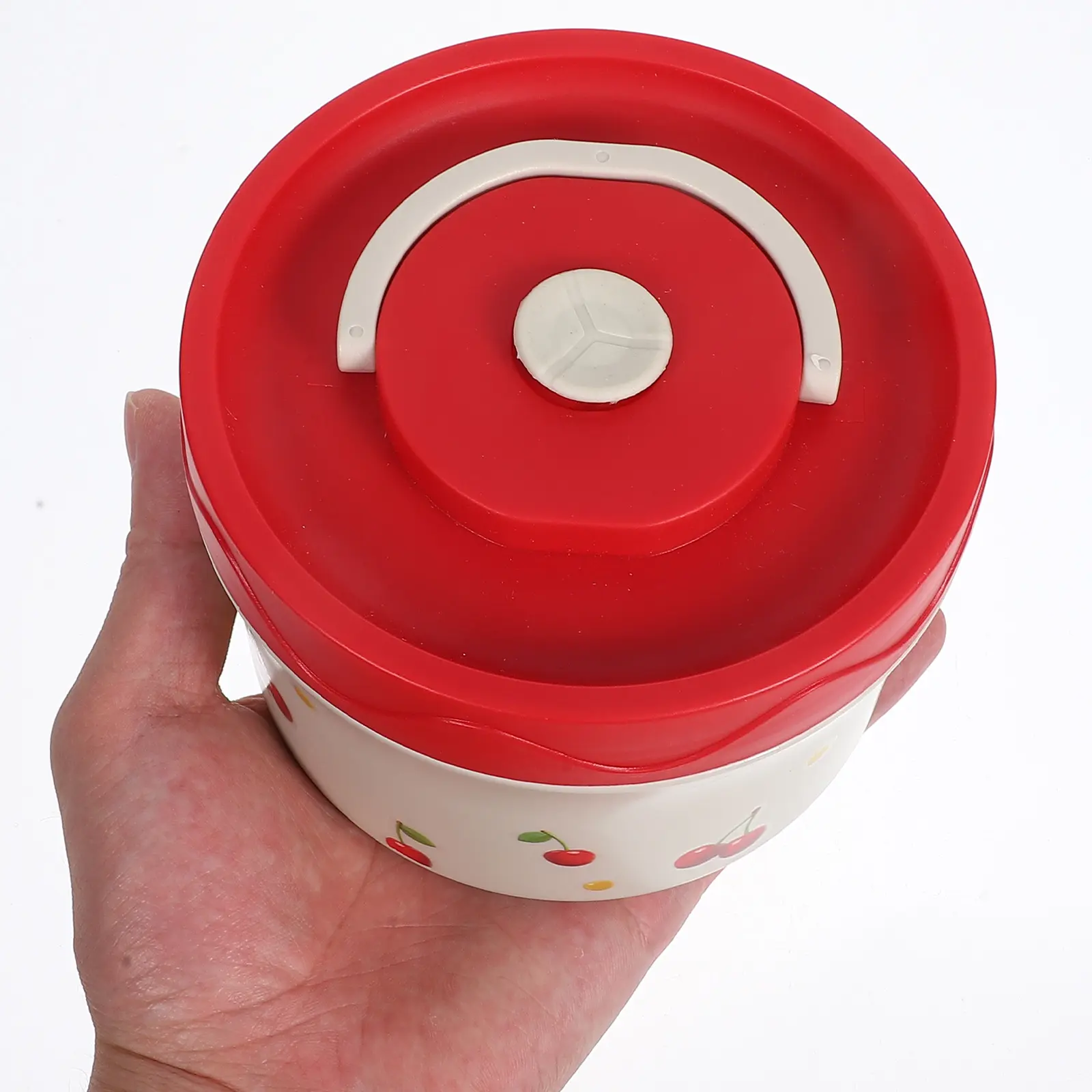 Stainless Steel Lunch Box Microwavable 304 Lightweight Thermal Food Container Cherry Design For Office
