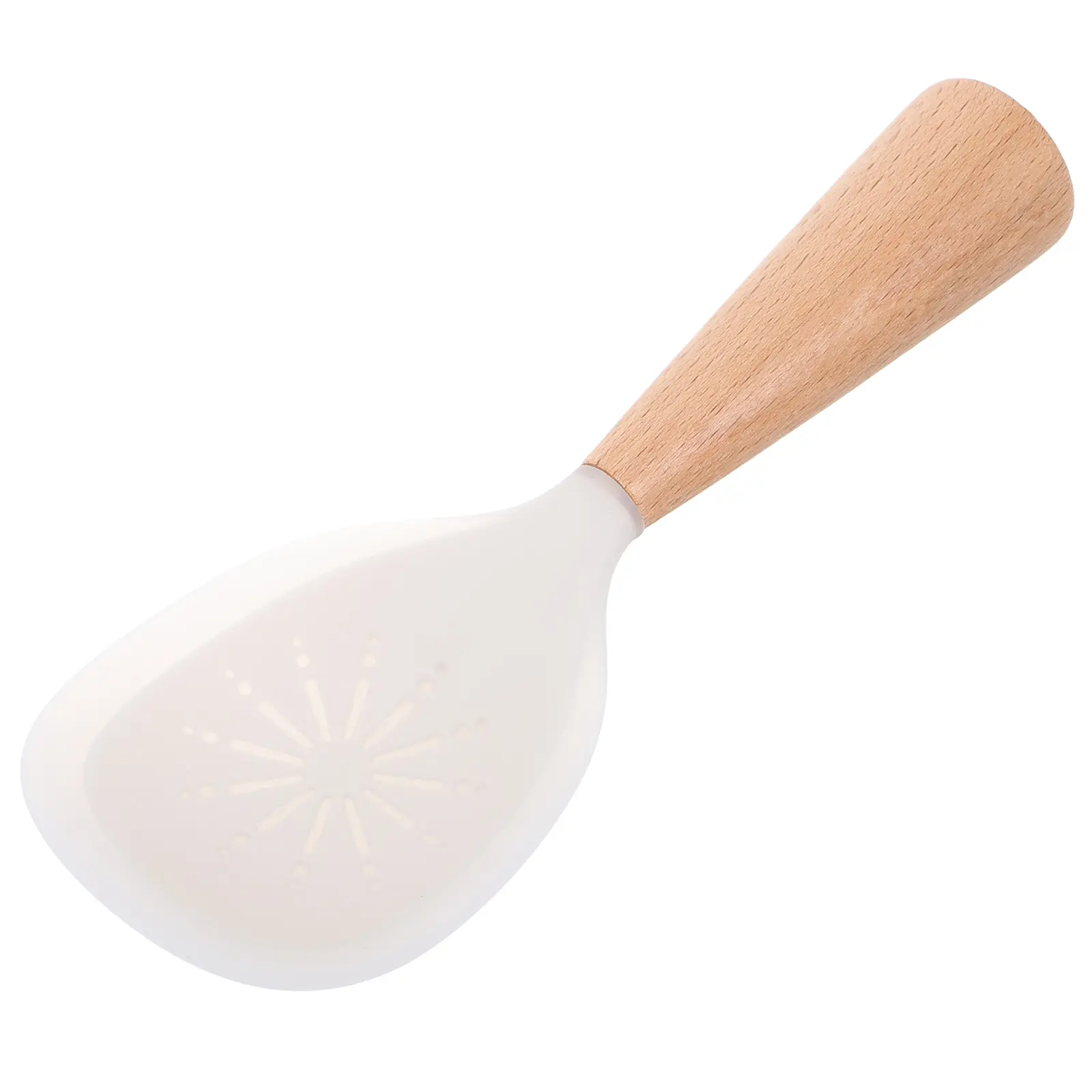 Sturdy Nonstick Silicone Rice Stand Up Design Heat Resistant Serving Stirring Mixing Cooking Utensil For Home Kitchen Use Ladle