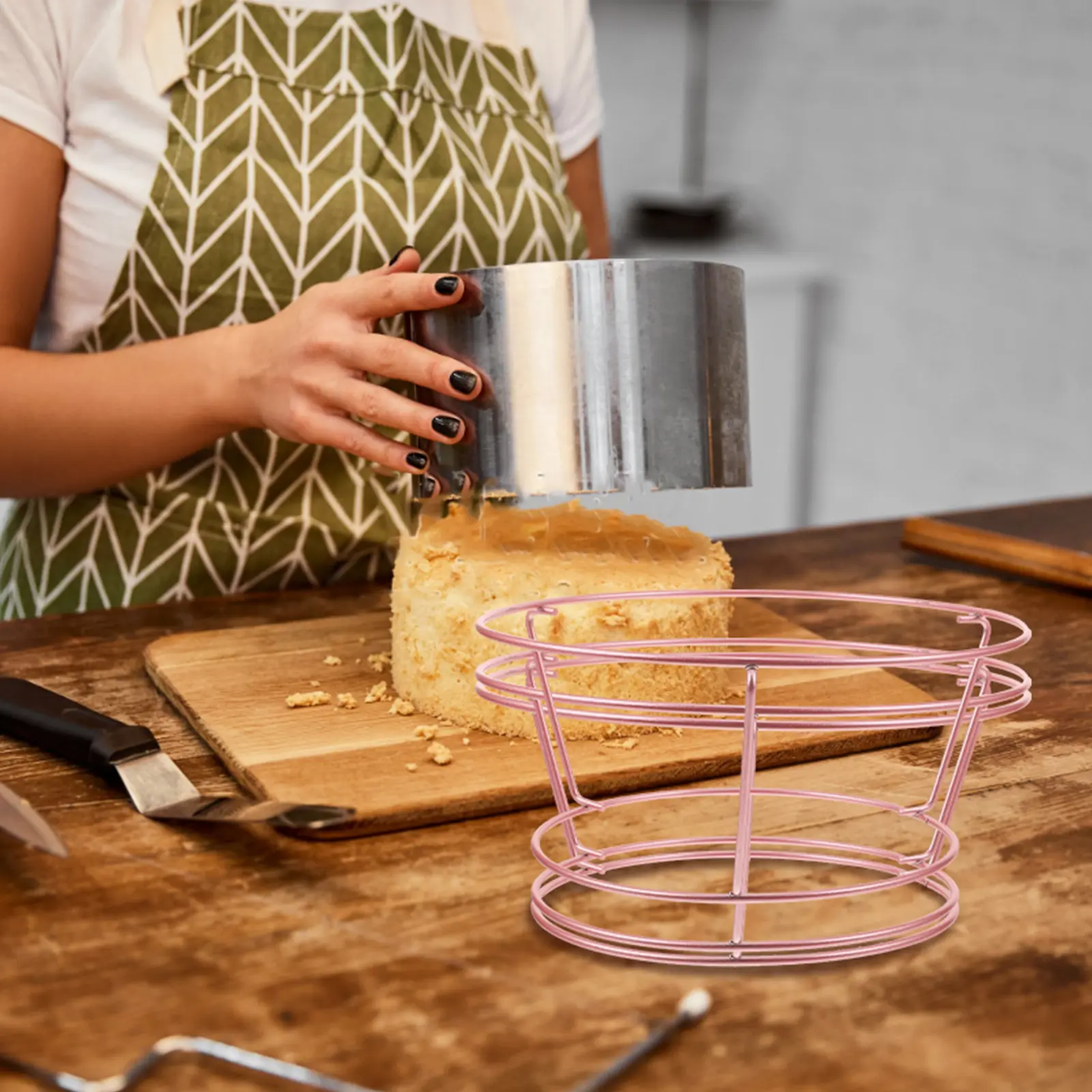 3pcs Metal Cooling Rack For Baking Cake Bread Kitchen Supplies Wire Drying Stand Oven Safe Bakery Rack Air Fryer Accessories