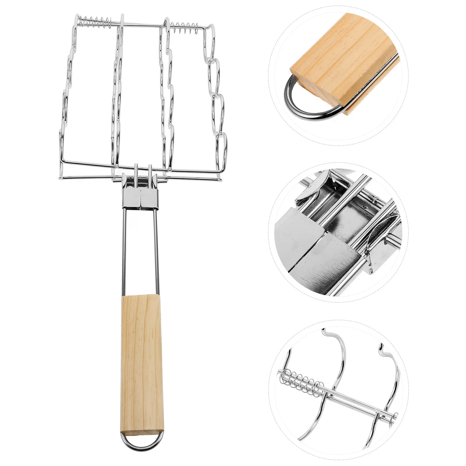 Portable Foldable Barbecue Grill Corn Holder Durable Reusable Corn Grilling Rack BBQ Tools Accessories Sausage Fish Grill Net