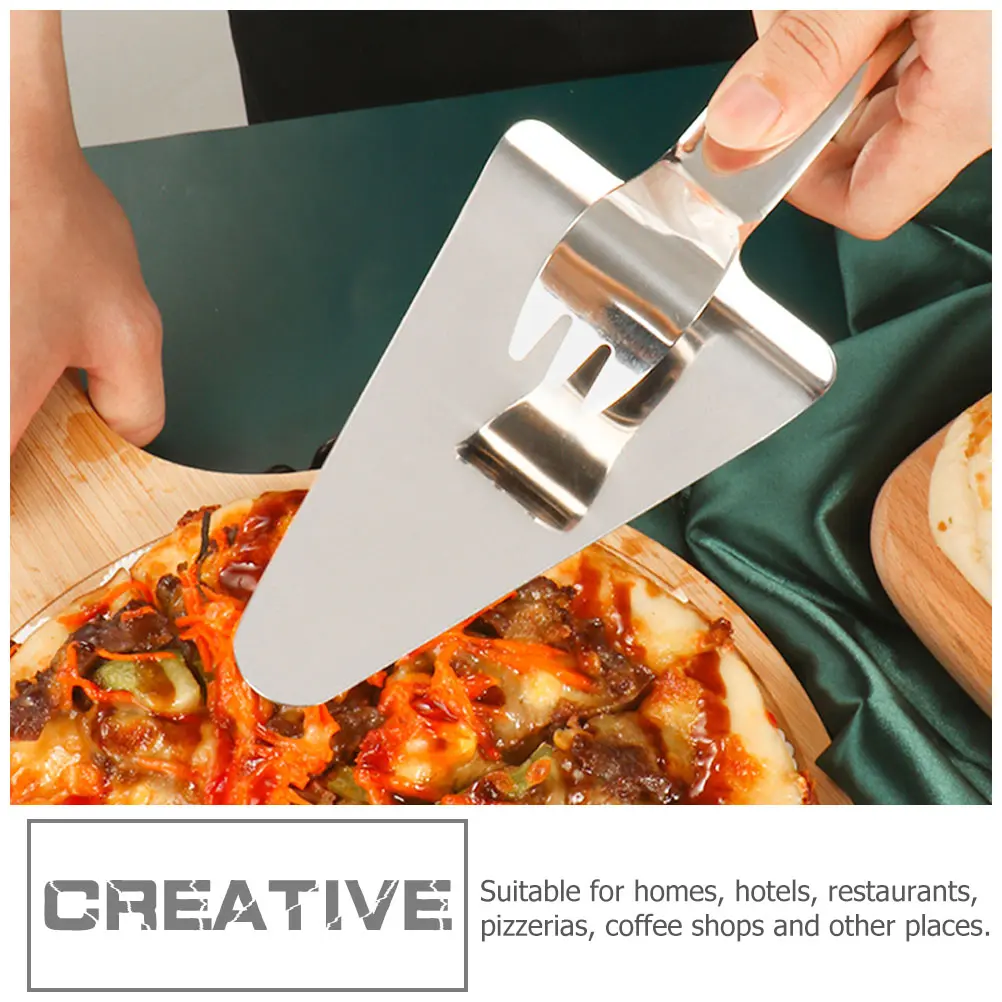 2pcs Stainless Steel Pizza Shovels Heat Resistant Easy Use For Home Restaurant Bakery Dessert Utensils Set