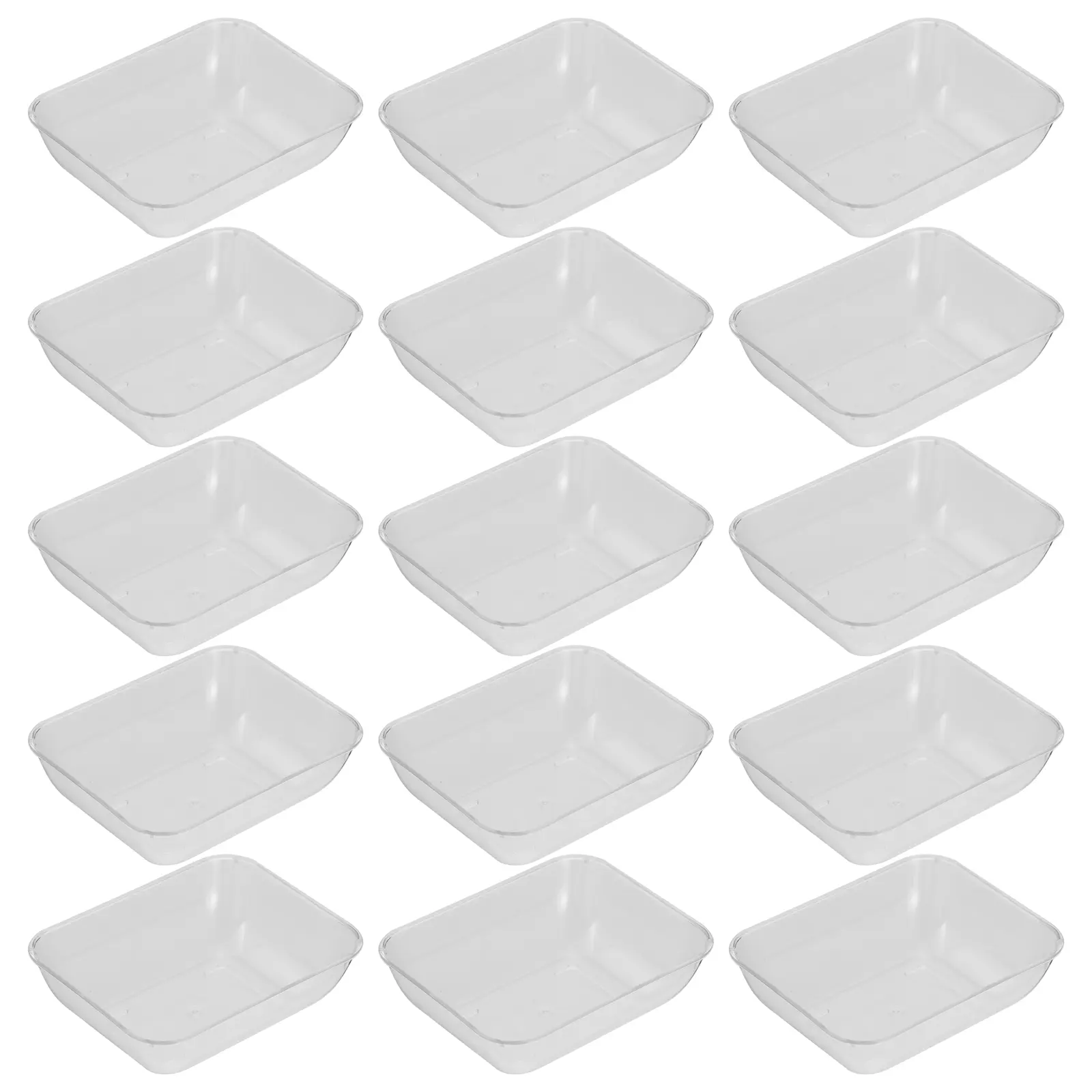 50pcs Disposable Plastic Plates Sauce Bowls Mini Transparent Dishes Food Trays Ideal Home Store Restaurant Catering Kitchen Bar