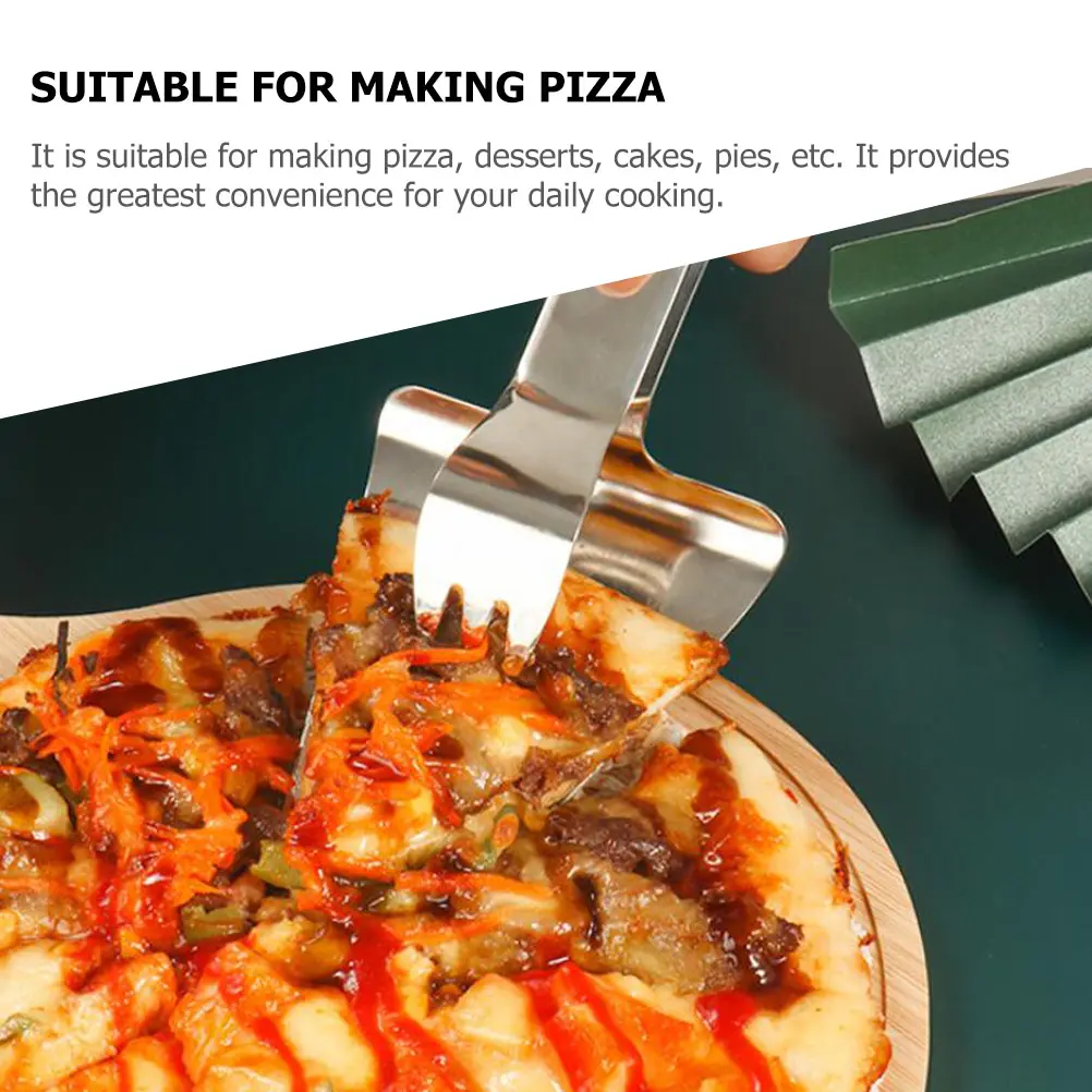 2pcs Stainless Steel Pizza Shovels Heat Resistant Easy Use For Home Restaurant Bakery Dessert Utensils Set