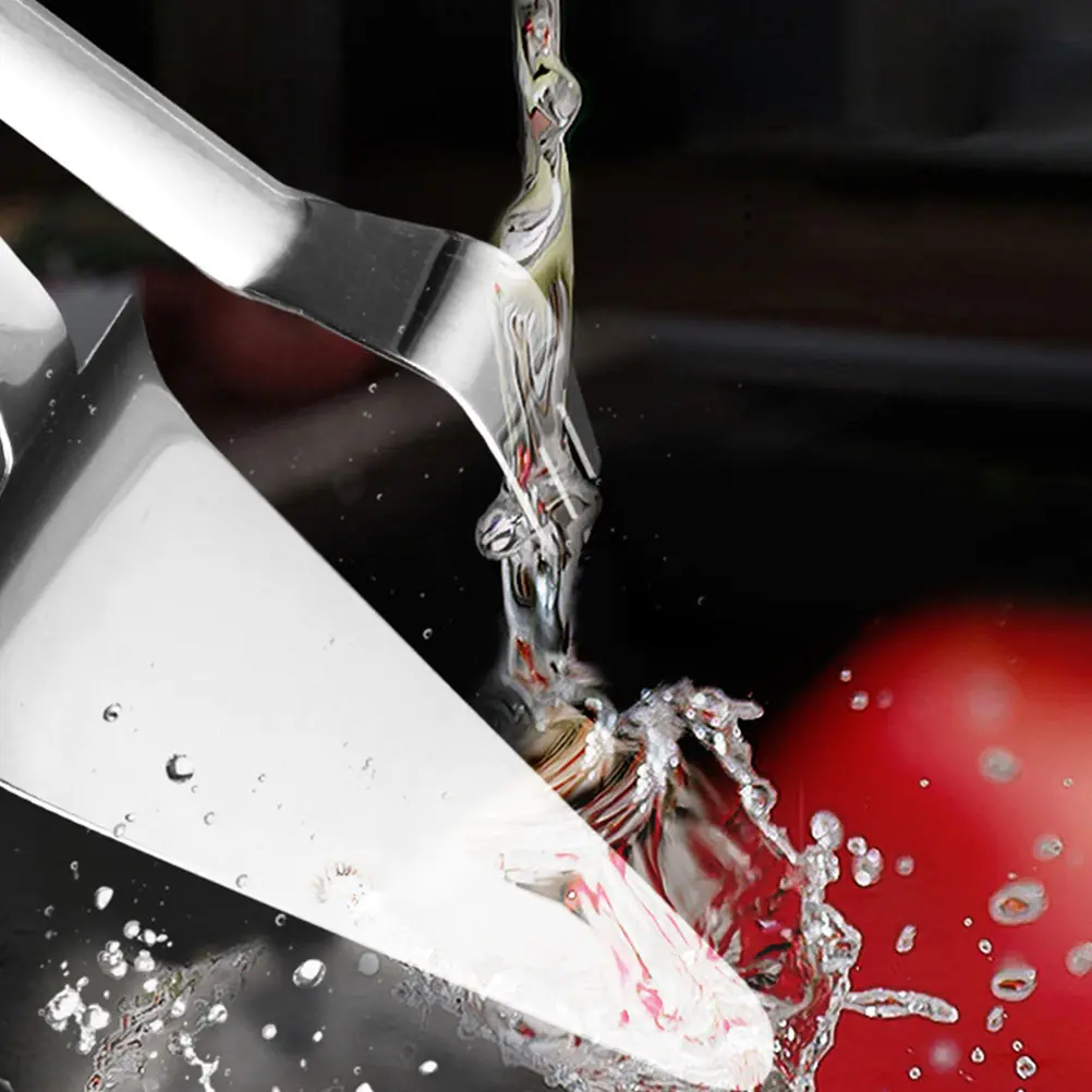 2pcs Stainless Steel Pizza Shovels Heat Resistant Easy Use For Home Restaurant Bakery Dessert Utensils Set