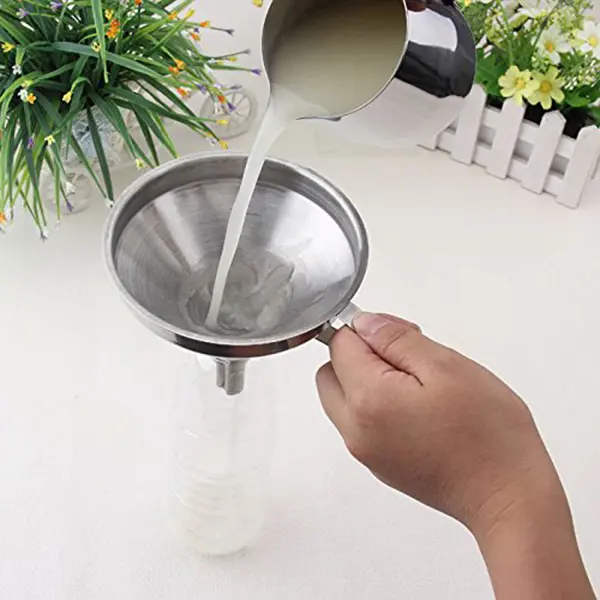 Thickened Funnel Mouth Stainless Steel Foldable Table Funnel Set for Tool Liquid Transfer Mixing Bottling