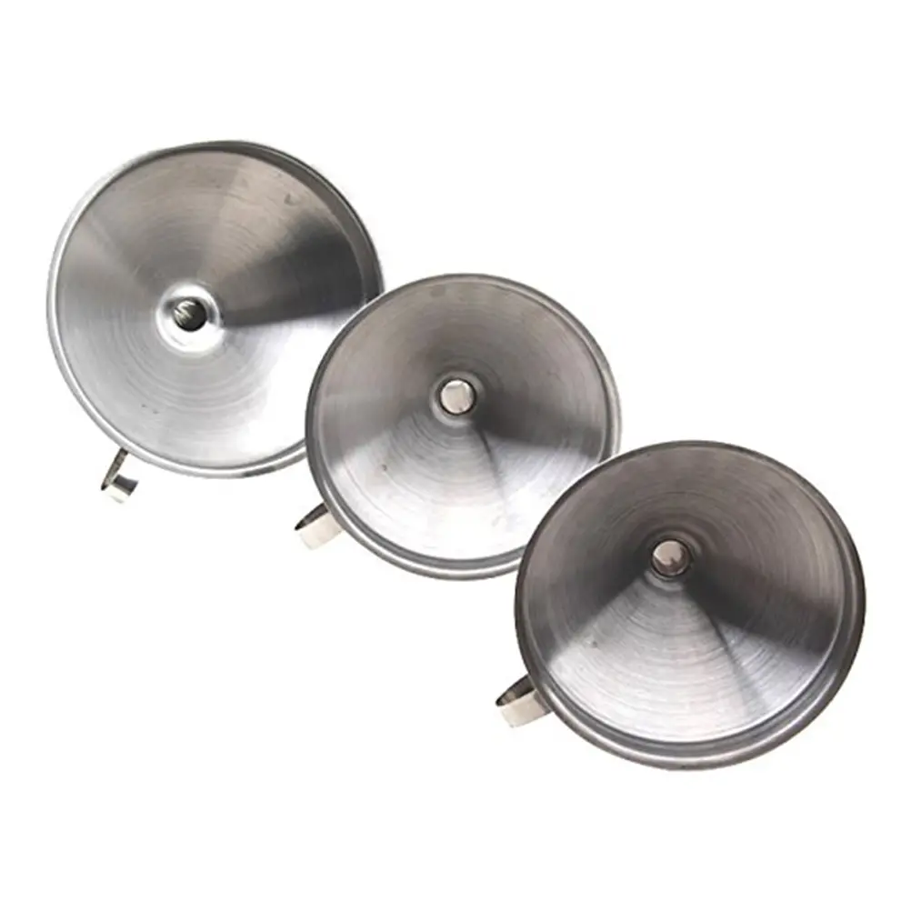 Thickened Funnel Mouth Stainless Steel Foldable Table Funnel Set for Tool Liquid Transfer Mixing Bottling