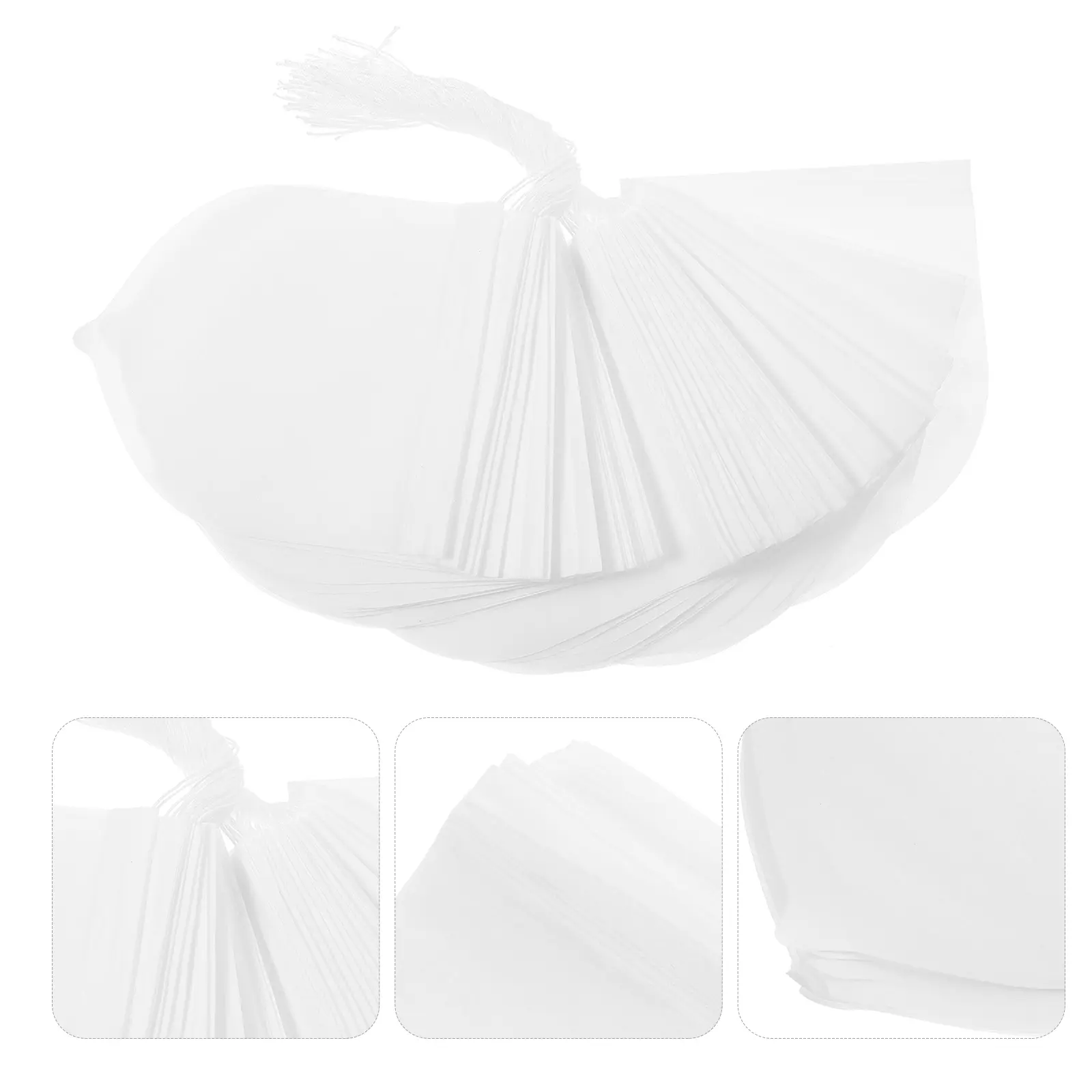 100pcs Filter Tea Drawstring Sealable Disposable Loose Leaf Strainer Bags For Coffee Herbs Spices Nut Straining Brew Tea Infuser