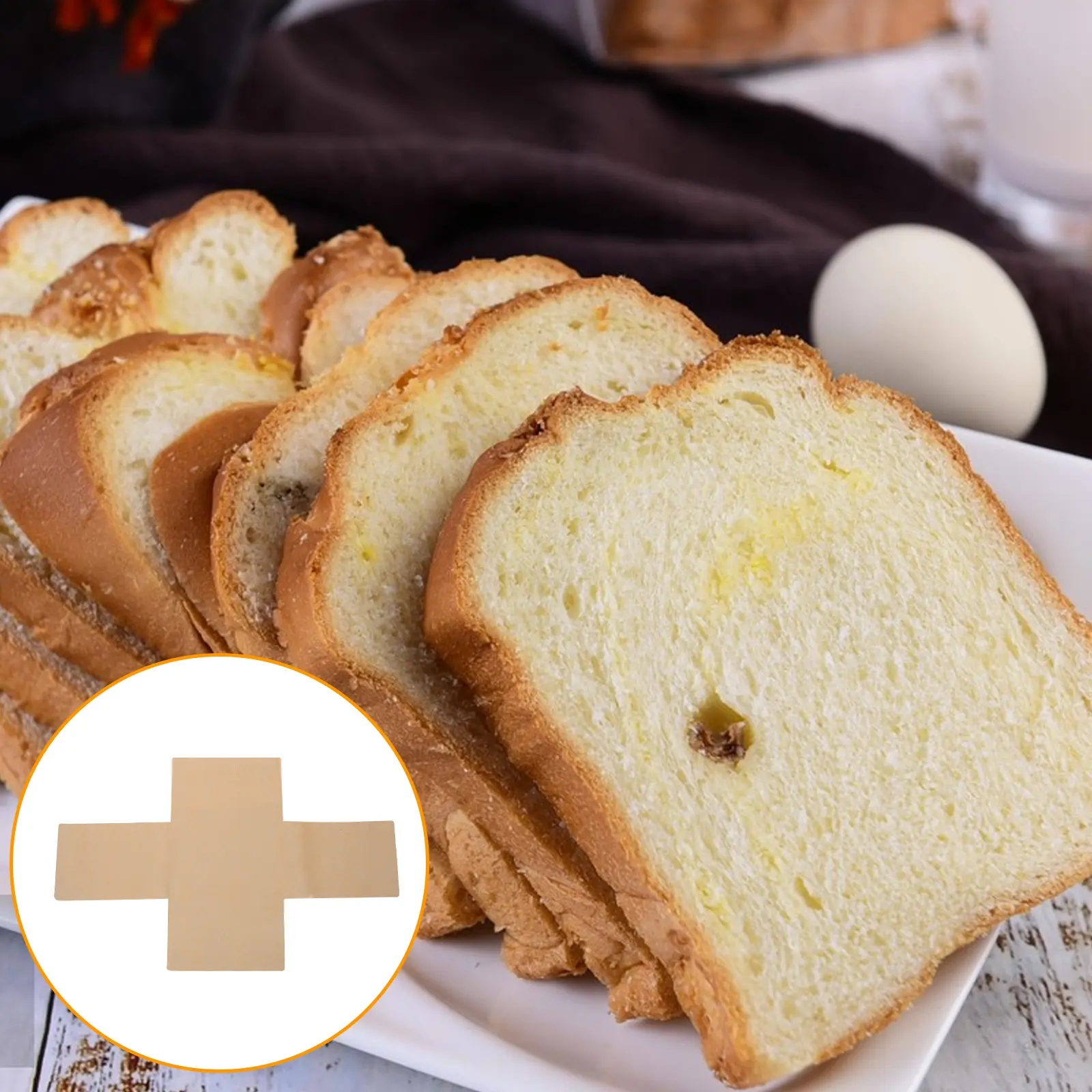 100pcs 39X25Cm Precut Greaseproof Baking Paper Non-Stick Parchment Sheets Loaf Pan Liners For Bread Cakes Banana Food Grade Oven