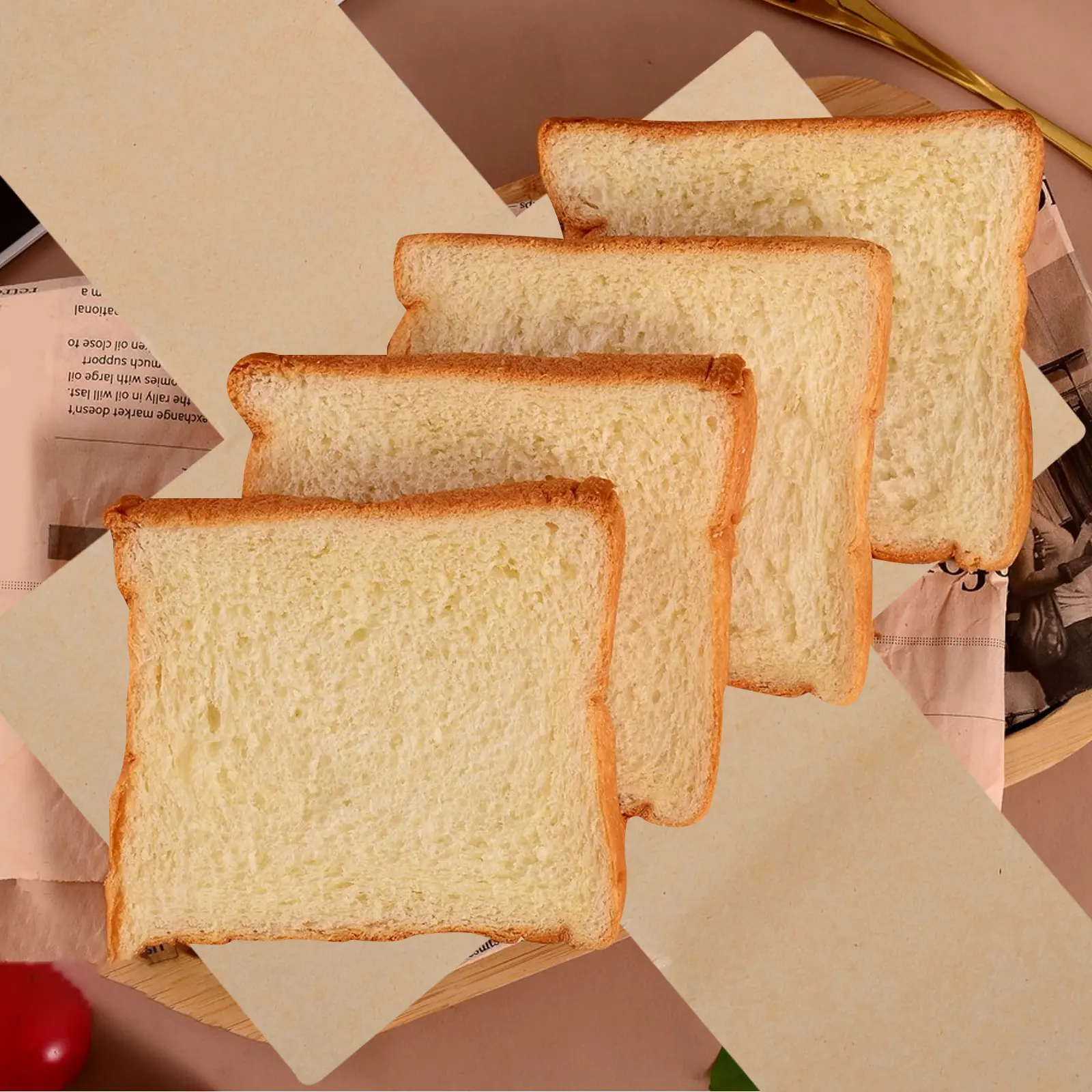 100pcs 39X25Cm Precut Greaseproof Baking Paper Non-Stick Parchment Sheets Loaf Pan Liners For Bread Cakes Banana Food Grade Oven