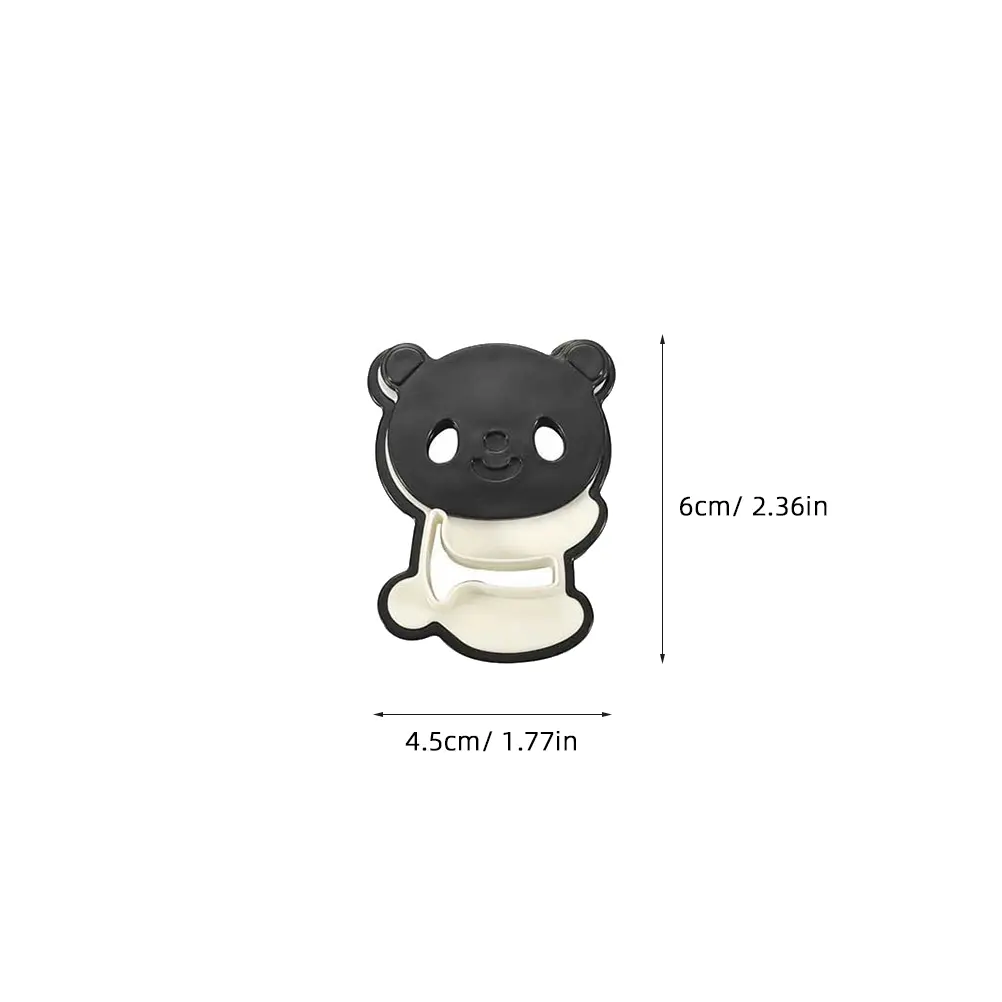 Panda Cookie Cutter Set Food-Grade Plastic 6x5cm Panda Shape Baking Mold Sugarcraft Biscuit Mold Panda Cookie Cutter