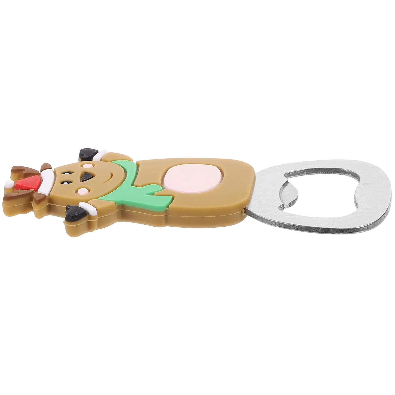 Adorable Christmas Cartoon Beer Bottle Opener Portable Stainless Steel Manual Kitchen Tool Home Party Gift Snowman Xmas Style