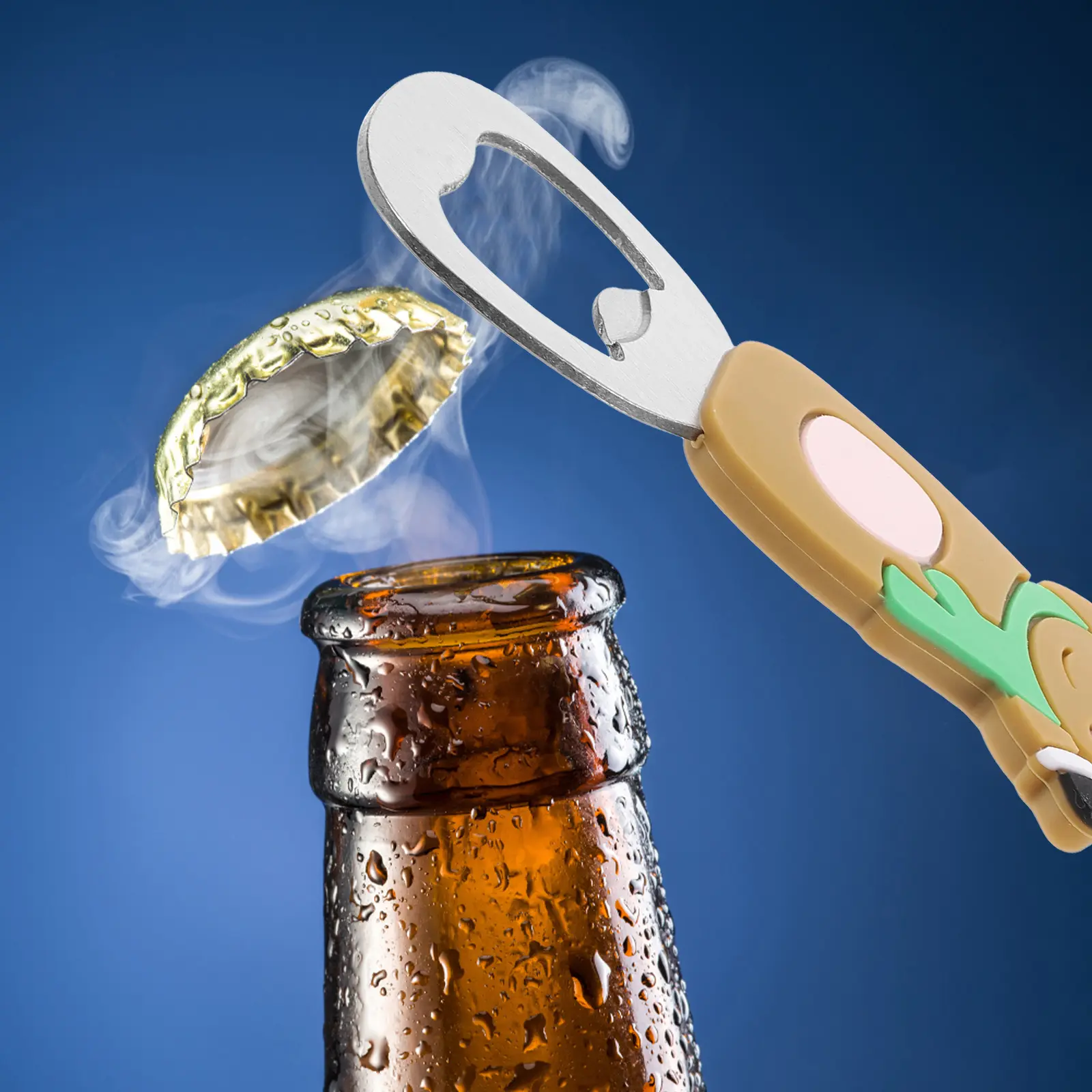 Adorable Christmas Cartoon Beer Bottle Opener Portable Stainless Steel Manual Kitchen Tool Home Party Gift Snowman Xmas Style