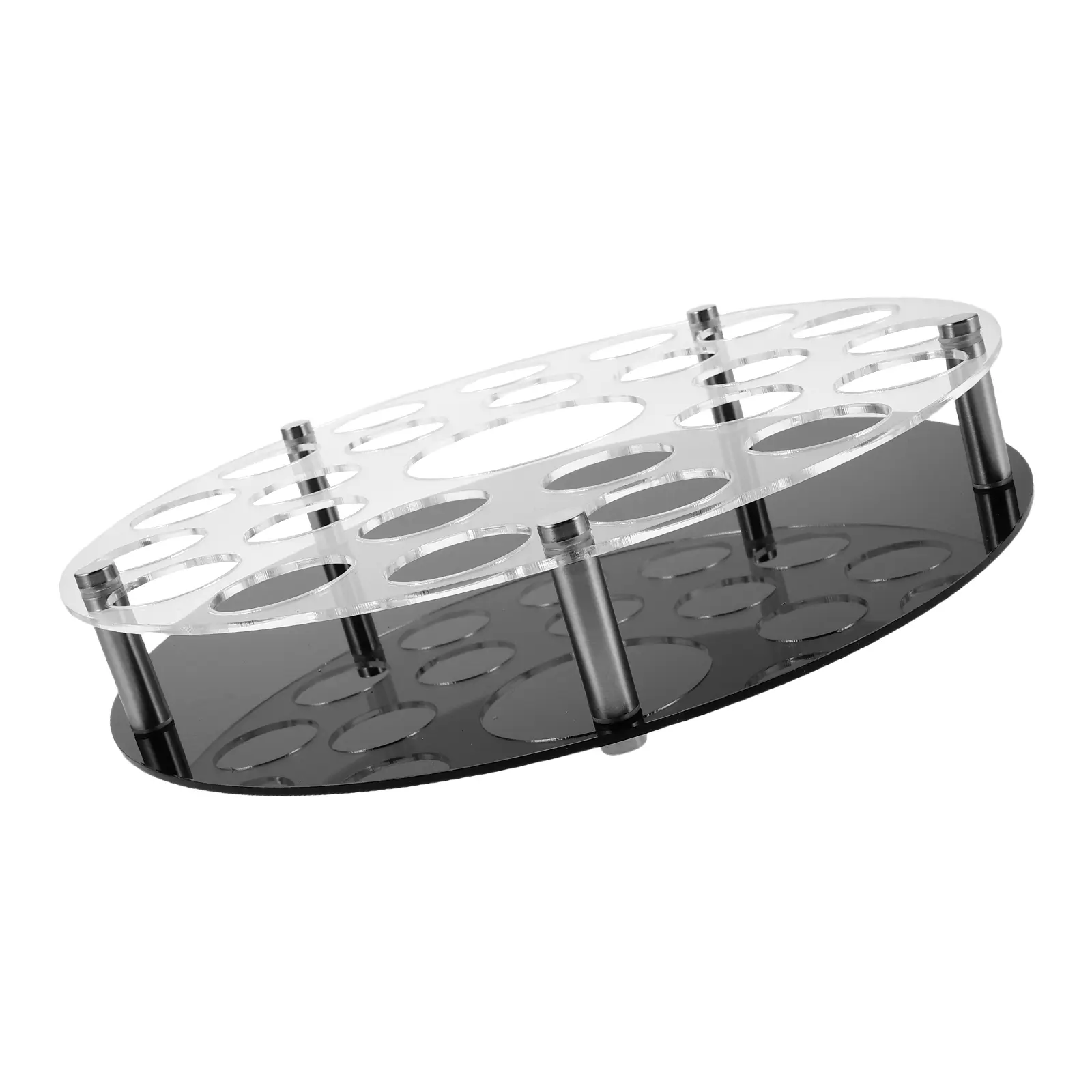 Shot Glass Holder Tray Wine Glass Organizer Acrylic Base Clear Bar Display Rack Space-Saving Elegant Design For Home Parties
