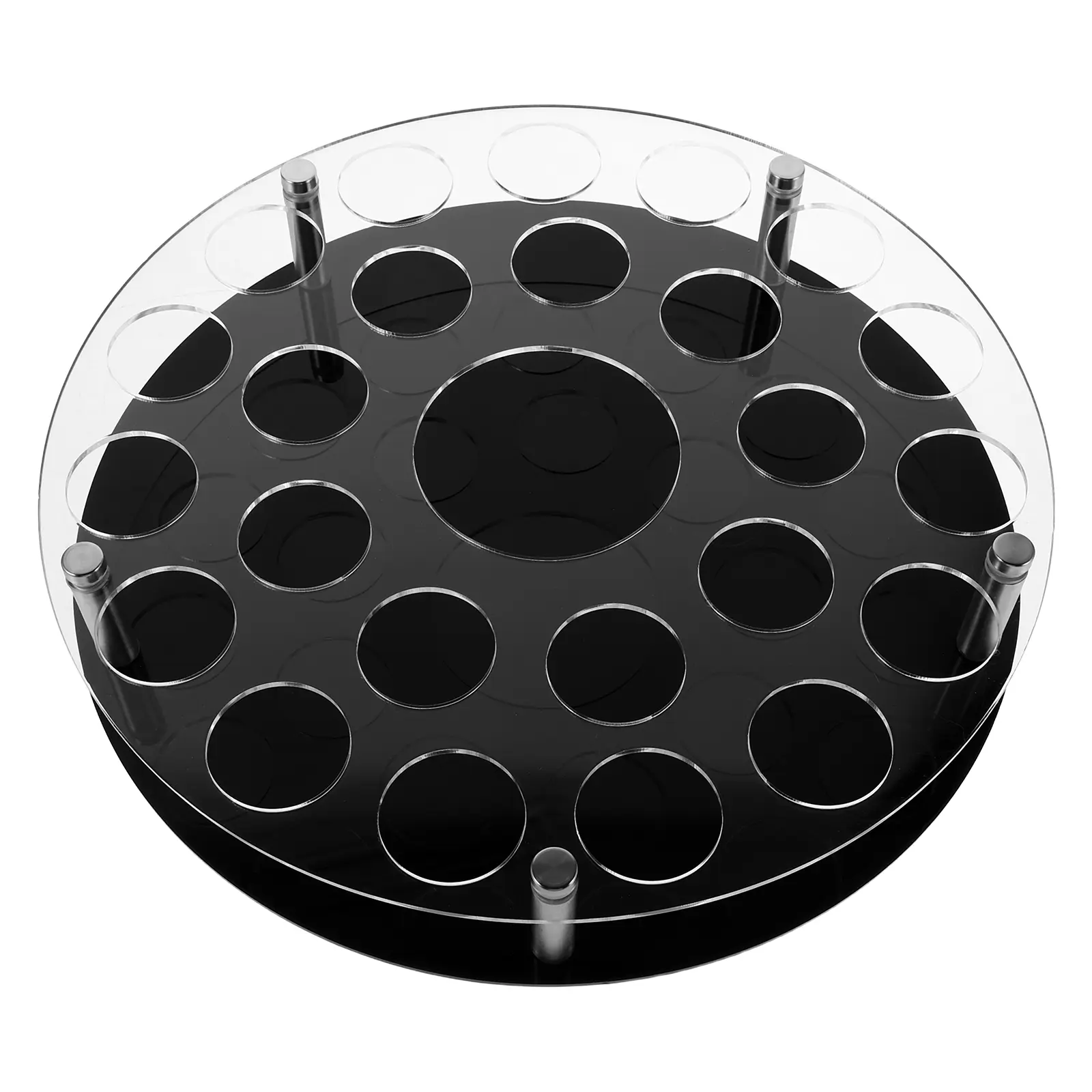 Shot Glass Holder Tray Wine Glass Organizer Acrylic Base Clear Bar Display Rack Space-Saving Elegant Design For Home Parties