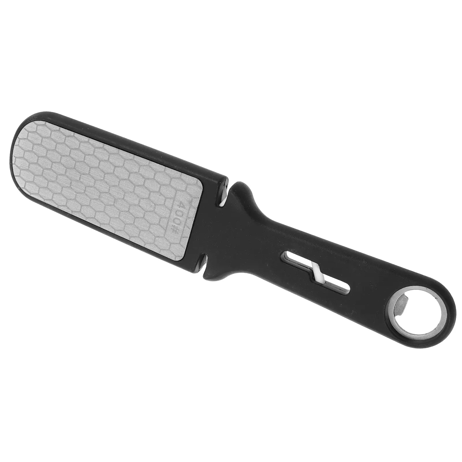 Multifunctional Stainless Steel Sharpening Stone Home Use Handheld Whetstone Rod Black Manual Sharpener Tool For Kitchen