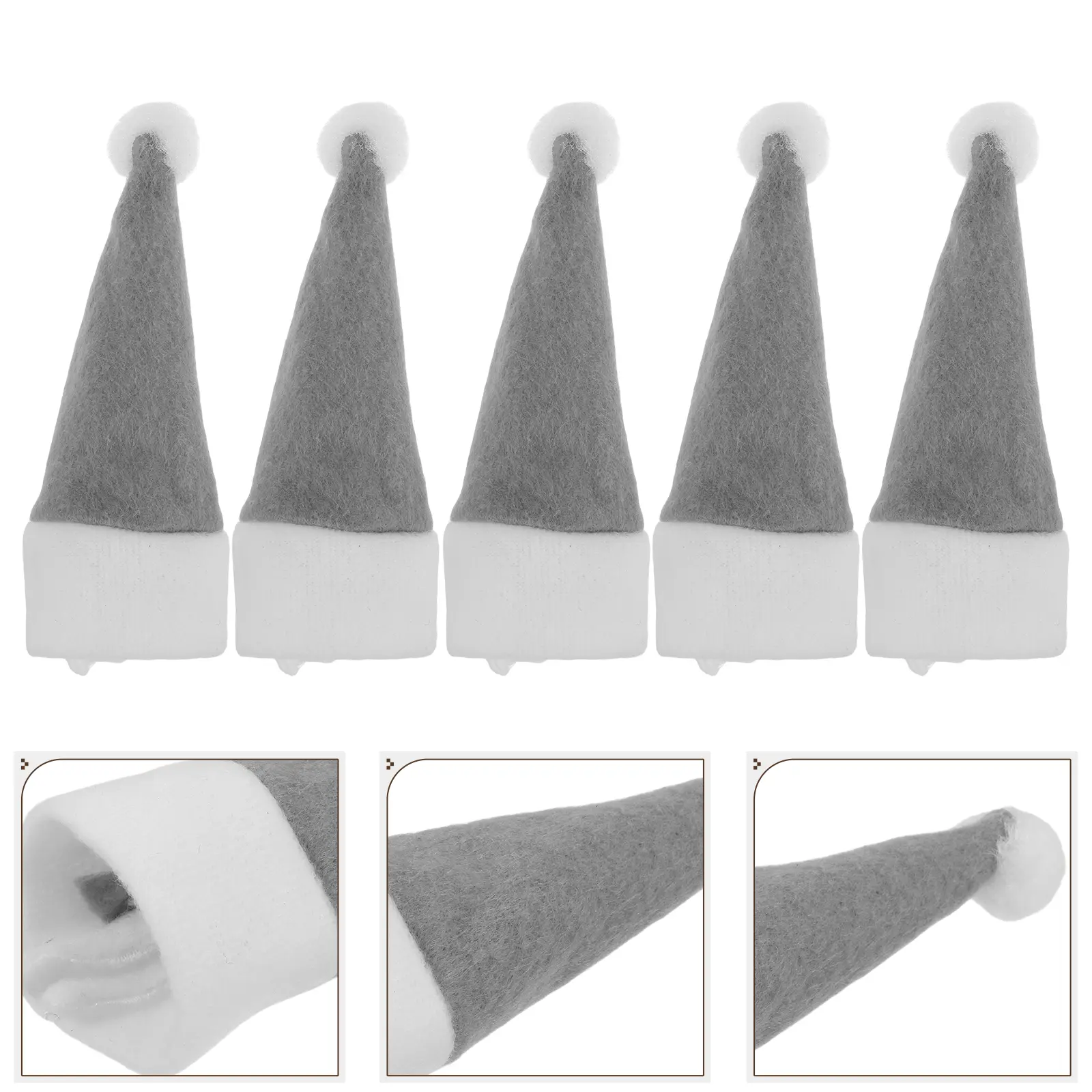 24Pcs Christmas Bottle Hat Tableware Covers Creative Cutter Fork Holders Storage Bags for Holiday Parties