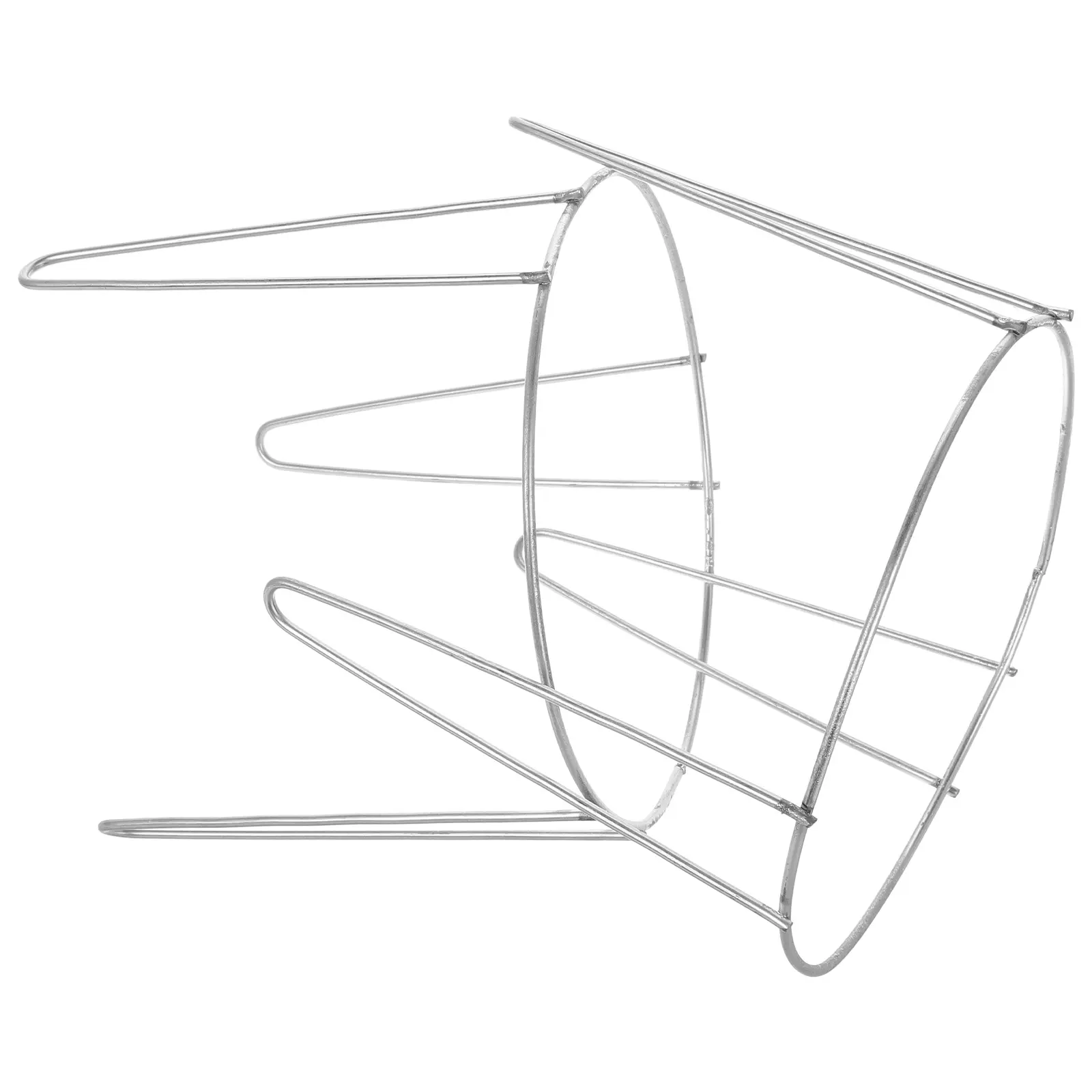 2pcs Stand Stainless Steel Pot Rack Heavy Duty Silver Pot Organizer Rack For Table Pan Holder Tripod Cookware Parts